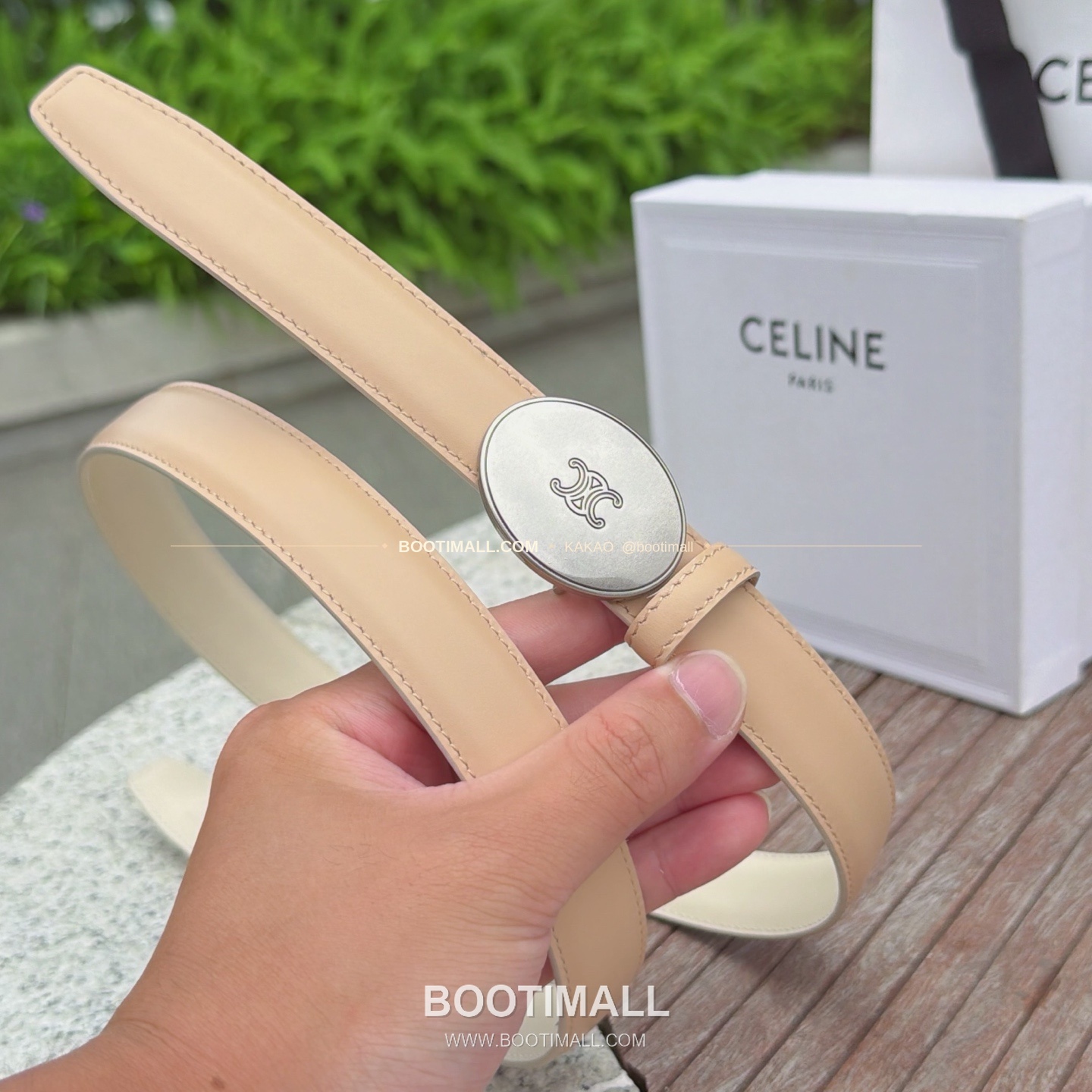 셀린느 카프스킨 로고 플로팅 버클 리버서블 벨트 Celine Calfskin Logo Floating Buckle Reversible Belt 2.5cm 4