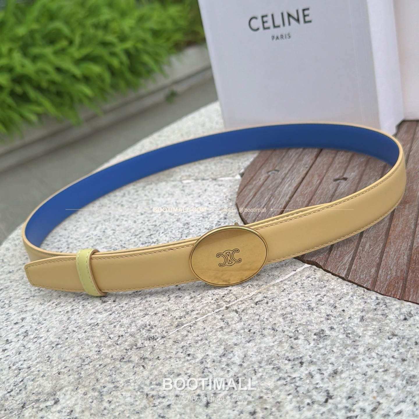셀린느 카프스킨 로고 플로팅 버클 리버서블 벨트 Celine Calfskin Logo Floating Buckle Reversible Belt 2.5cm 1