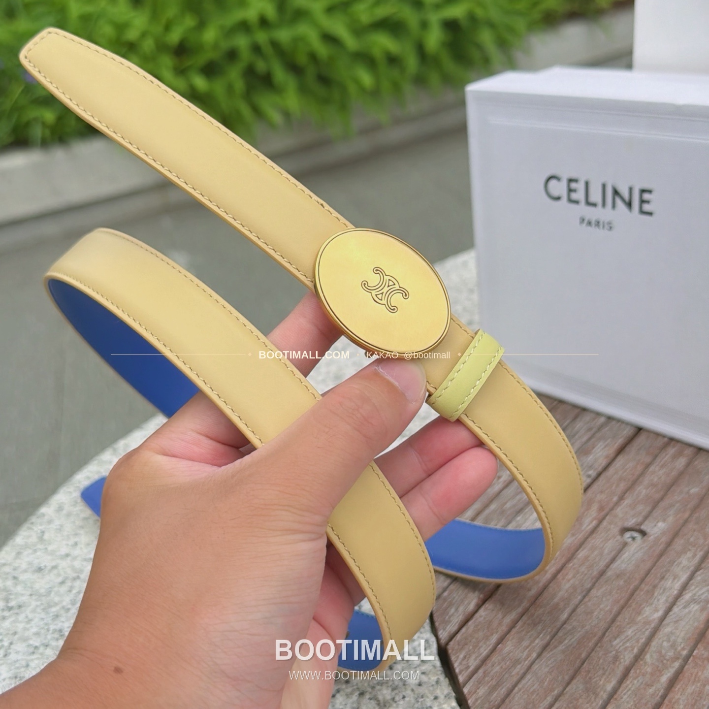 셀린느 카프스킨 로고 플로팅 버클 리버서블 벨트 Celine Calfskin Logo Floating Buckle Reversible Belt 2.5cm 4