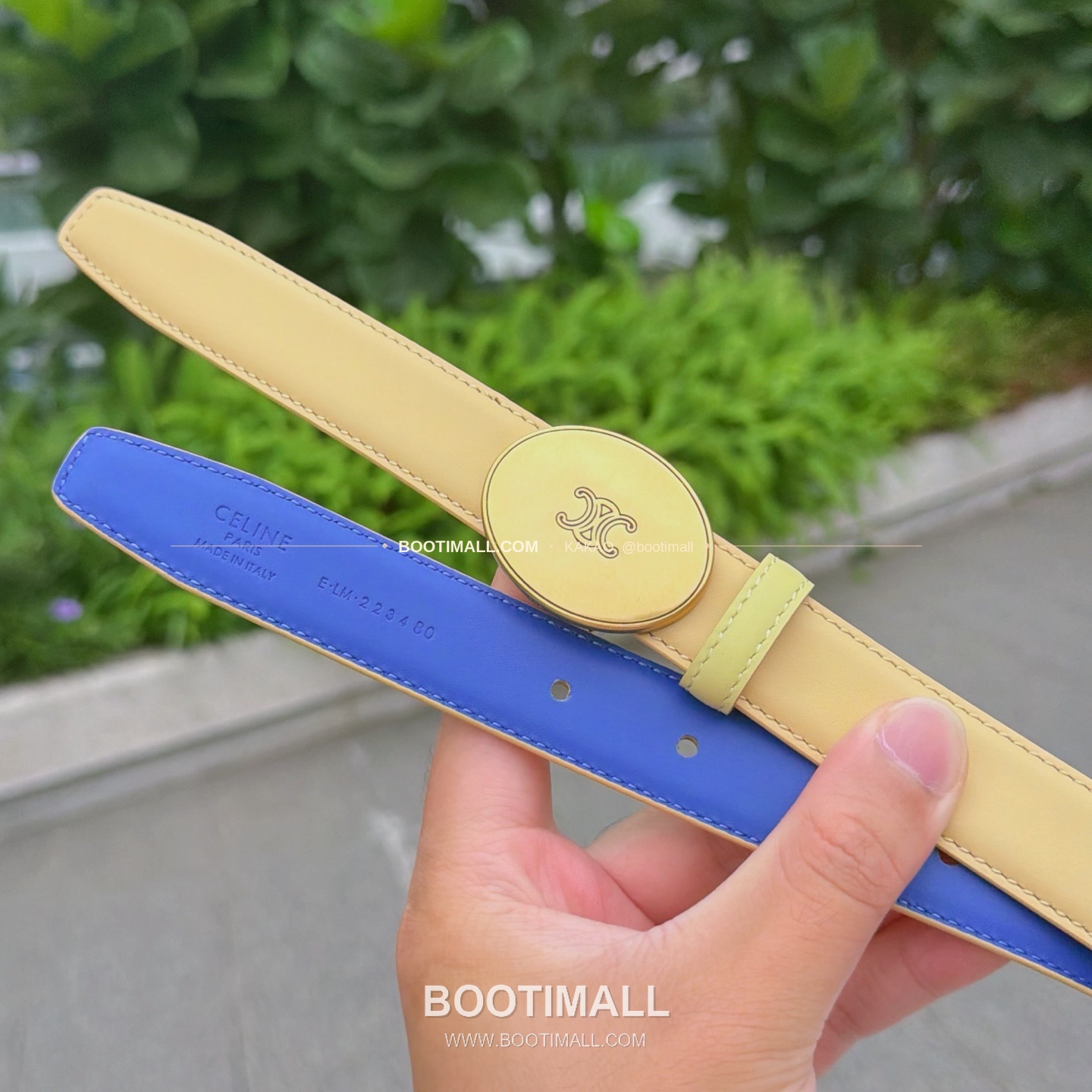셀린느 카프스킨 로고 플로팅 버클 리버서블 벨트 Celine Calfskin Logo Floating Buckle Reversible Belt 2.5cm 5