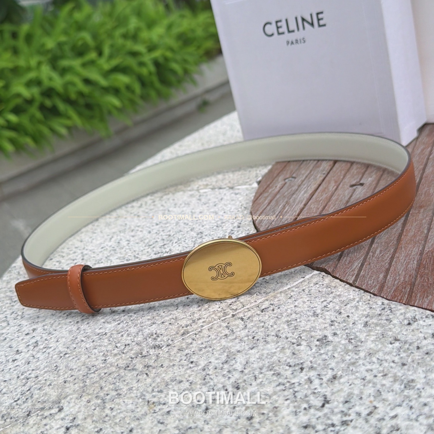 셀린느 카프스킨 로고 플로팅 버클 리버서블 벨트 Celine Calfskin Logo Floating Buckle Reversible Belt 2.5cm 1