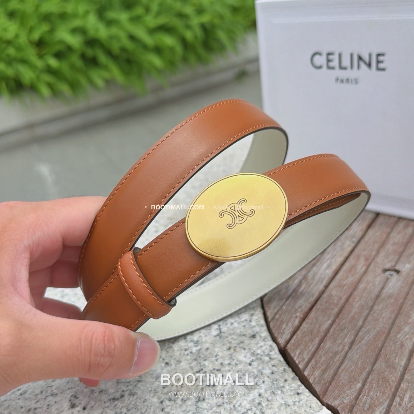 셀린느 카프스킨 로고 플로팅 버클 리버서블 벨트 Celine Calfskin Logo Floating Buckle Reversible Belt 2.5cm 3