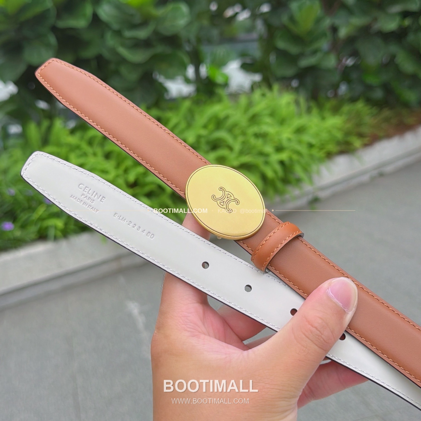 셀린느 카프스킨 로고 플로팅 버클 리버서블 벨트 Celine Calfskin Logo Floating Buckle Reversible Belt 2.5cm 5