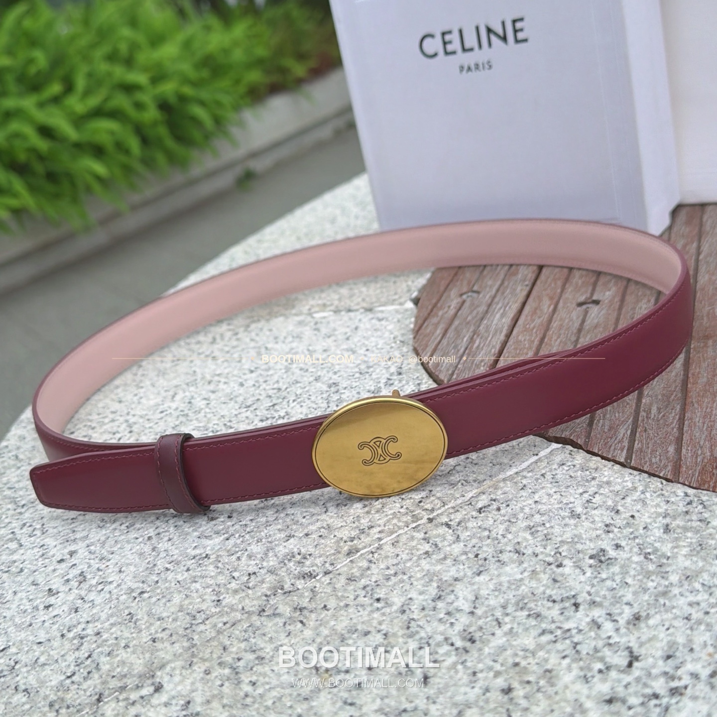 셀린느 카프스킨 로고 플로팅 버클 리버서블 벨트 Celine Calfskin Logo Floating Buckle Reversible Belt 2.5cm 1