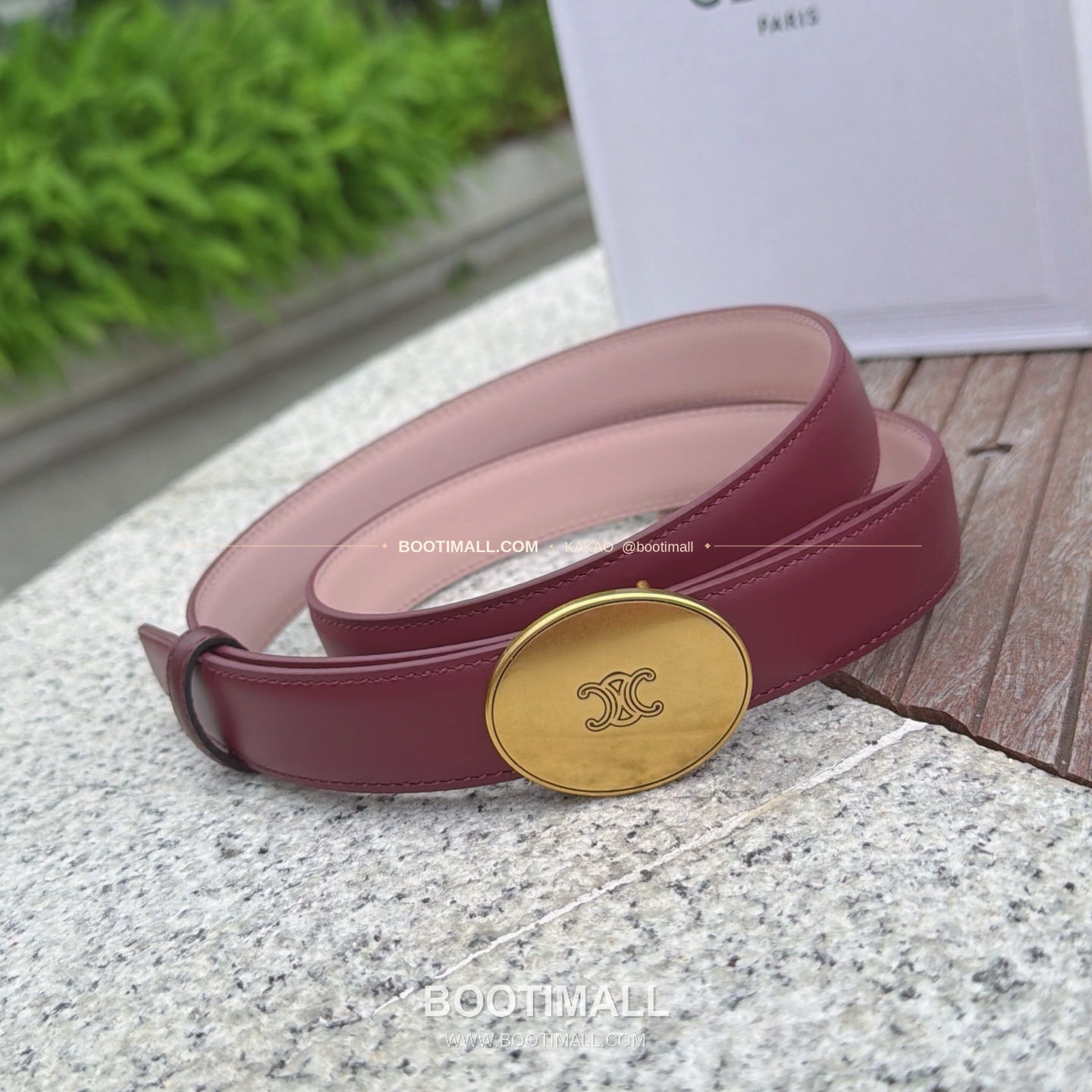 셀린느 카프스킨 로고 플로팅 버클 리버서블 벨트 Celine Calfskin Logo Floating Buckle Reversible Belt 2.5cm 2