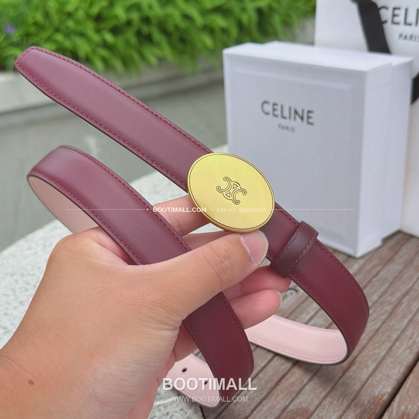 셀린느 카프스킨 로고 플로팅 버클 리버서블 벨트 Celine Calfskin Logo Floating Buckle Reversible Belt 2.5cm 4