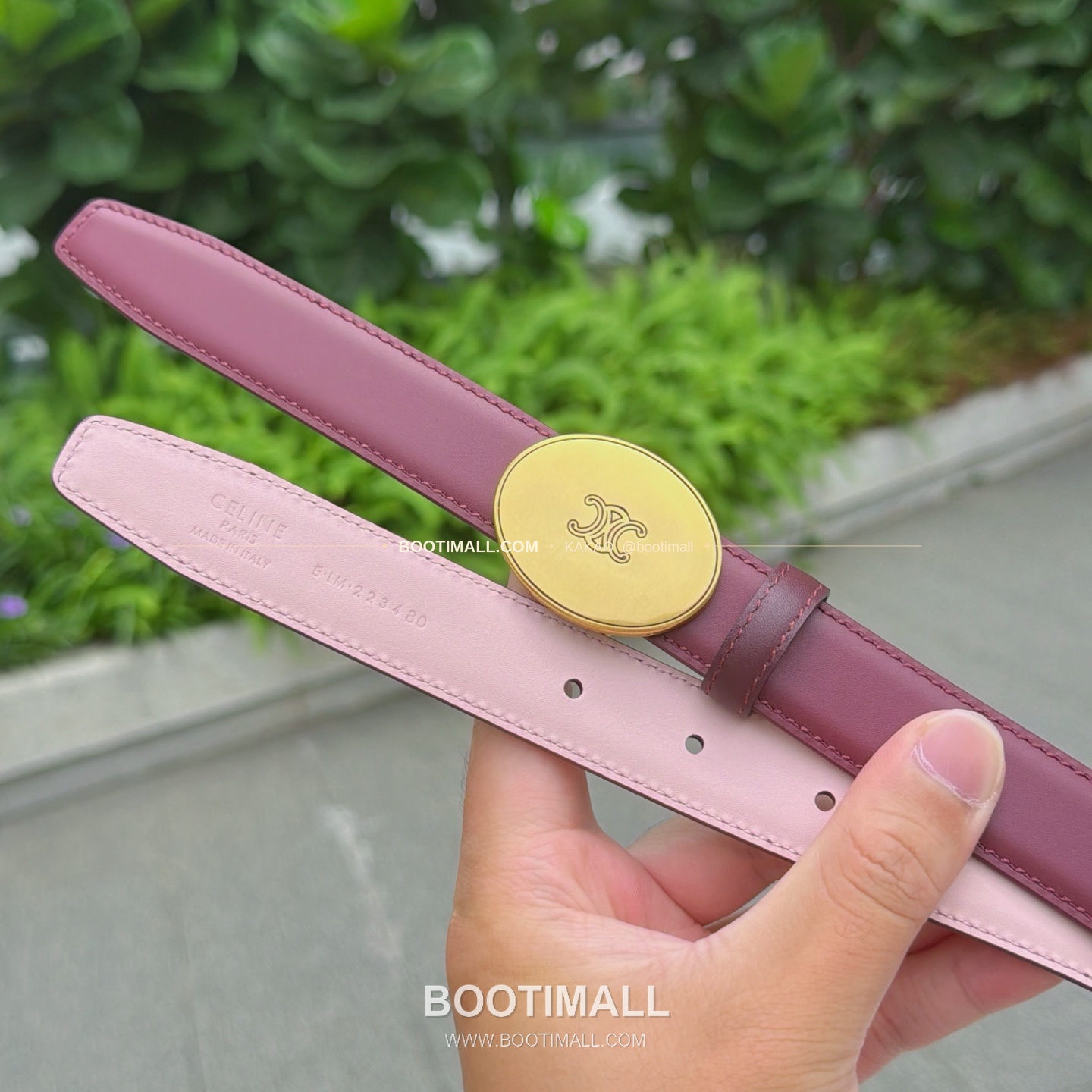셀린느 카프스킨 로고 플로팅 버클 리버서블 벨트 Celine Calfskin Logo Floating Buckle Reversible Belt 2.5cm 6