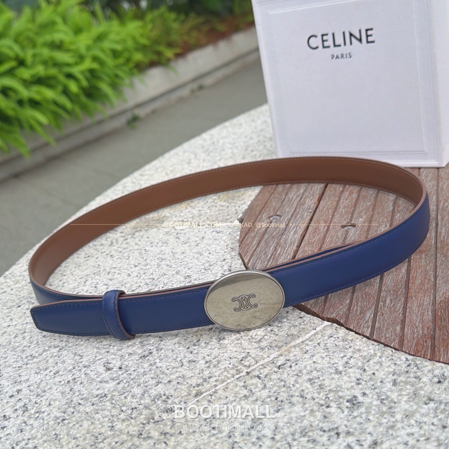셀린느 카프스킨 로고 플로팅 버클 리버서블 벨트 Celine Calfskin Logo Floating Buckle Reversible Belt 2.5cm 1