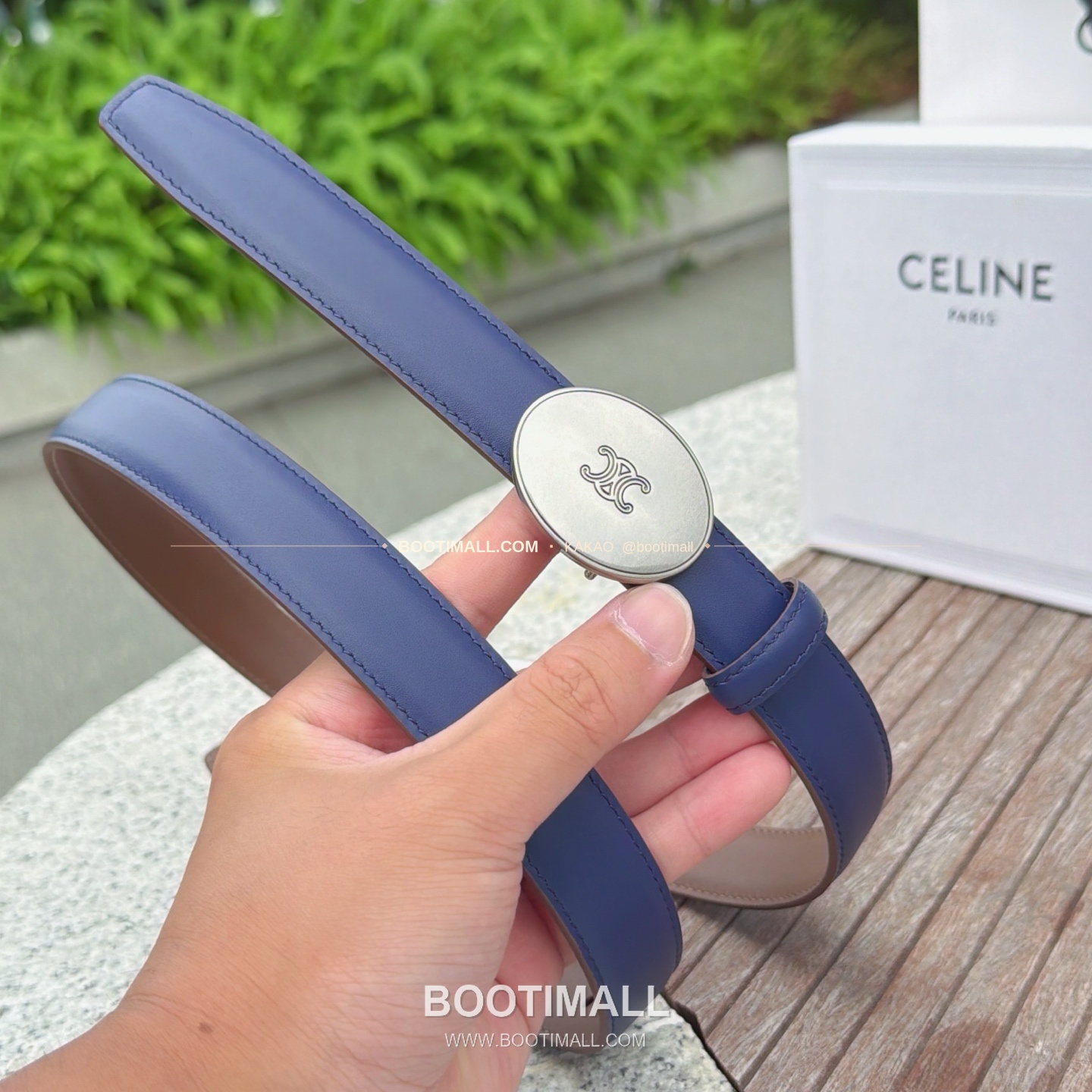 셀린느 카프스킨 로고 플로팅 버클 리버서블 벨트 Celine Calfskin Logo Floating Buckle Reversible Belt 2.5cm 4