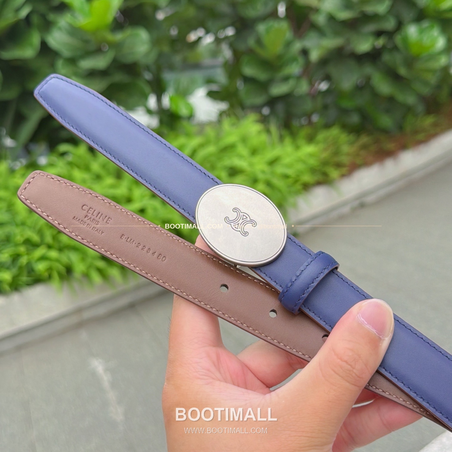 셀린느 카프스킨 로고 플로팅 버클 리버서블 벨트 Celine Calfskin Logo Floating Buckle Reversible Belt 2.5cm 5