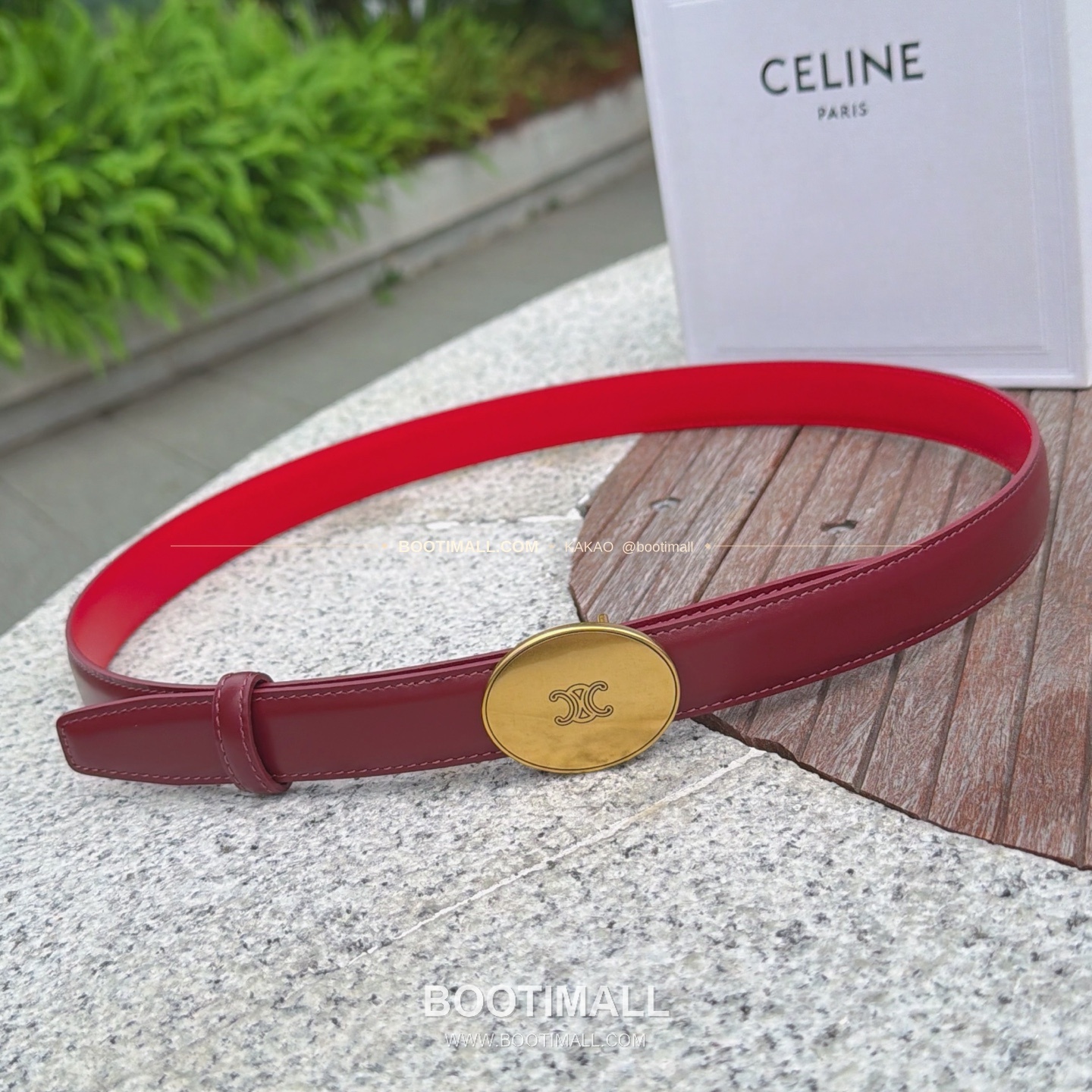 셀린느 카프스킨 로고 플로팅 버클 리버서블 벨트 Celine Calfskin Logo Floating Buckle Reversible Belt 2.5cm 1
