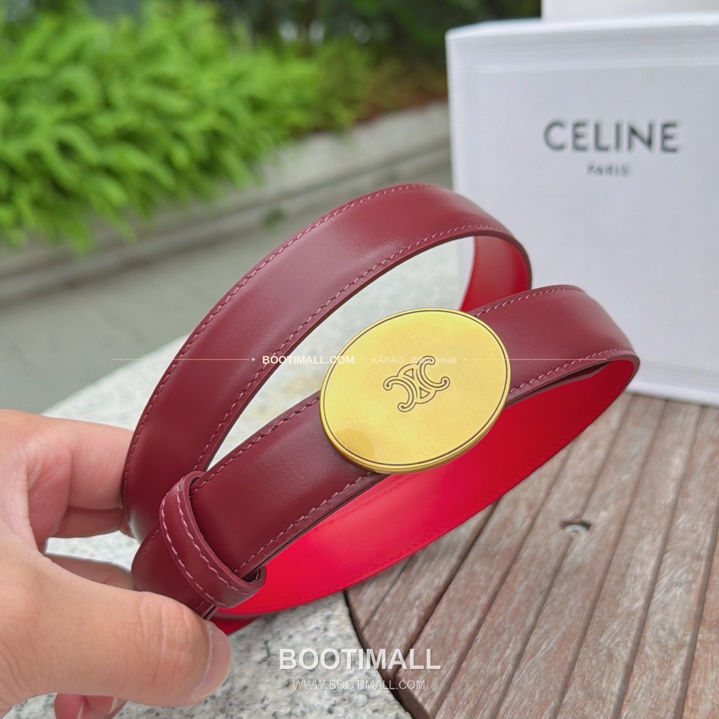셀린느 카프스킨 로고 플로팅 버클 리버서블 벨트 Celine Calfskin Logo Floating Buckle Reversible Belt 2.5cm 3