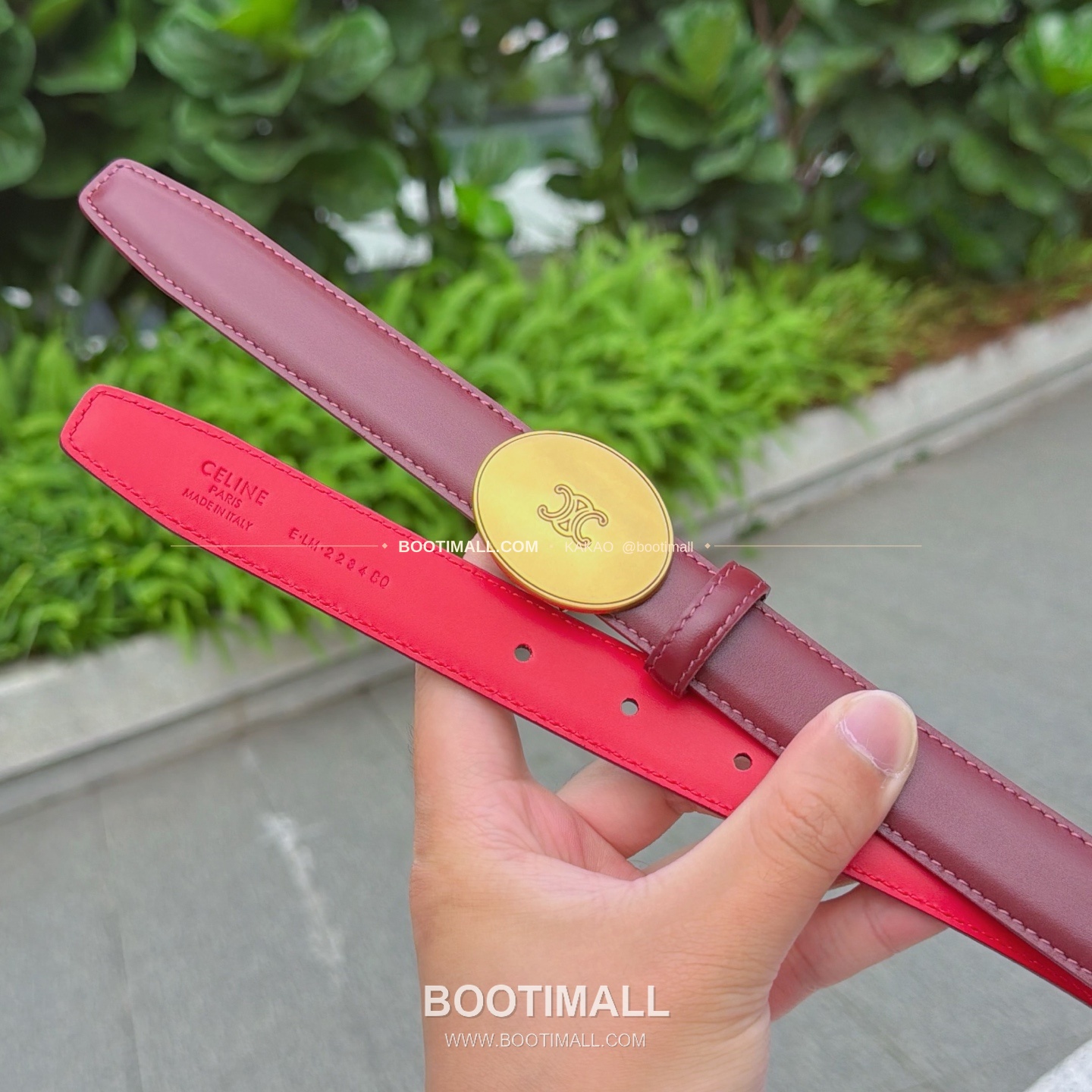 셀린느 카프스킨 로고 플로팅 버클 리버서블 벨트 Celine Calfskin Logo Floating Buckle Reversible Belt 2.5cm 5