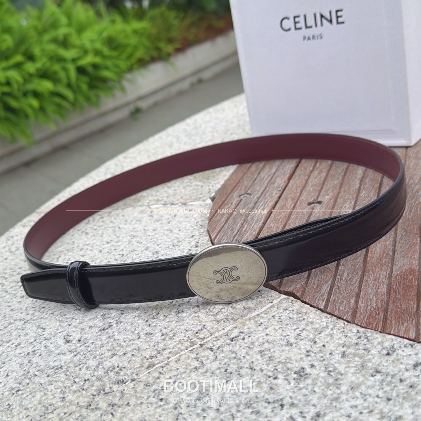 셀린느 카프스킨 로고 플로팅 버클 리버서블 벨트 Celine Calfskin Logo Floating Buckle Reversible Belt 2.5cm 1