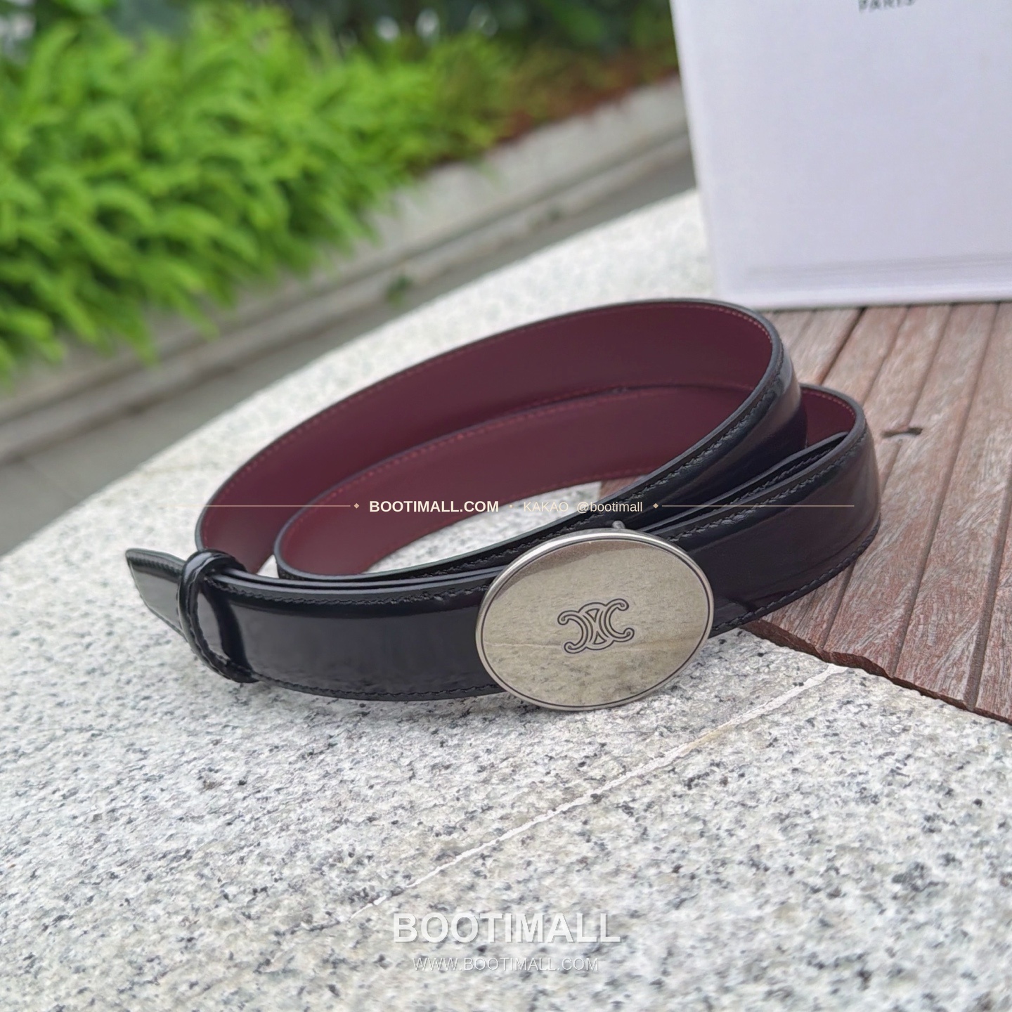 셀린느 카프스킨 로고 플로팅 버클 리버서블 벨트 Celine Calfskin Logo Floating Buckle Reversible Belt 2.5cm 2