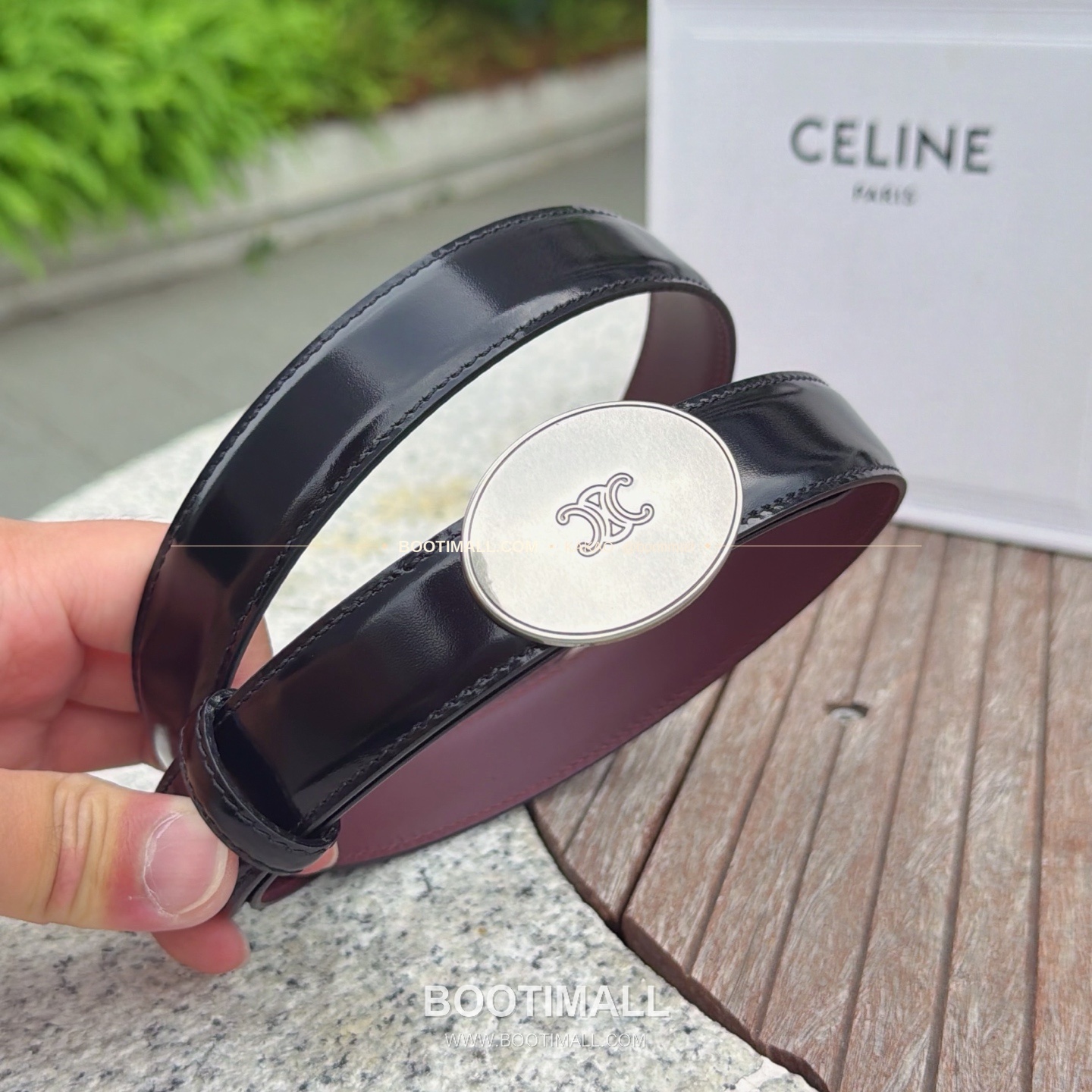 셀린느 카프스킨 로고 플로팅 버클 리버서블 벨트 Celine Calfskin Logo Floating Buckle Reversible Belt 2.5cm 3