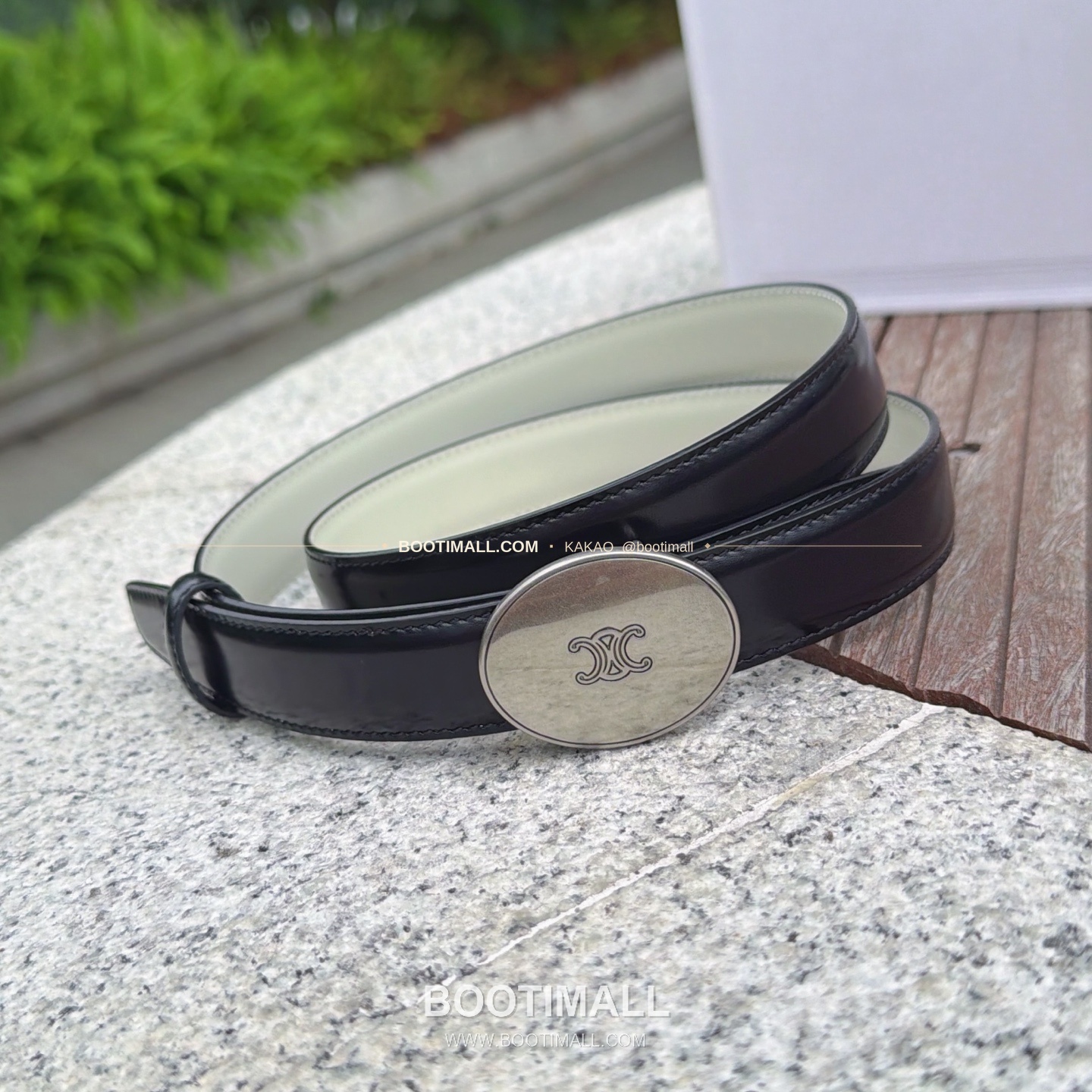 셀린느 카프스킨 로고 플로팅 버클 리버서블 벨트 Celine Calfskin Logo Floating Buckle Reversible Belt 2.5cm 2