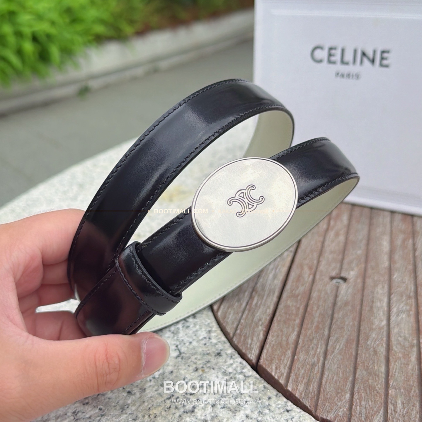 셀린느 카프스킨 로고 플로팅 버클 리버서블 벨트 Celine Calfskin Logo Floating Buckle Reversible Belt 2.5cm 3
