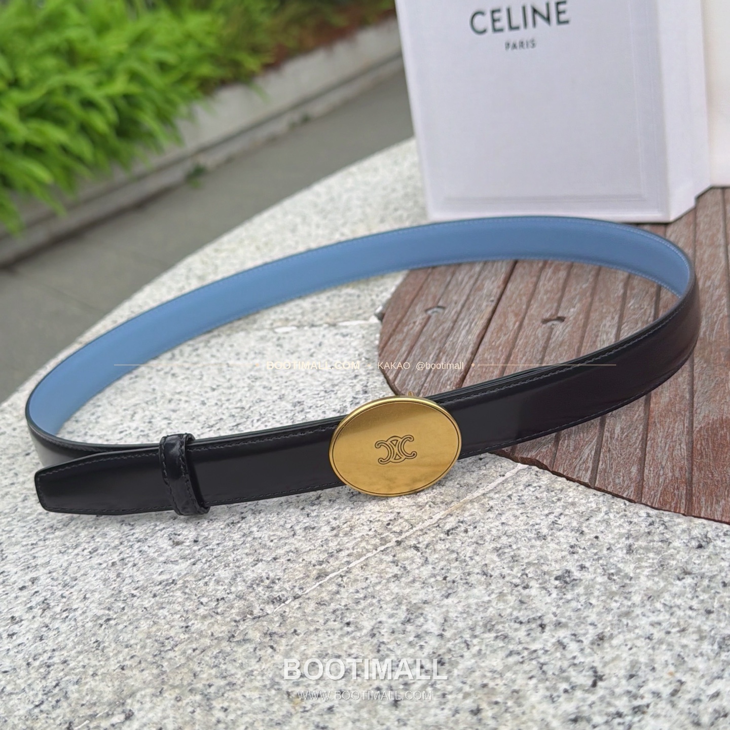 셀린느 카프스킨 로고 플로팅 버클 리버서블 벨트 Celine Calfskin Logo Floating Buckle Reversible Belt 2.5cm 1