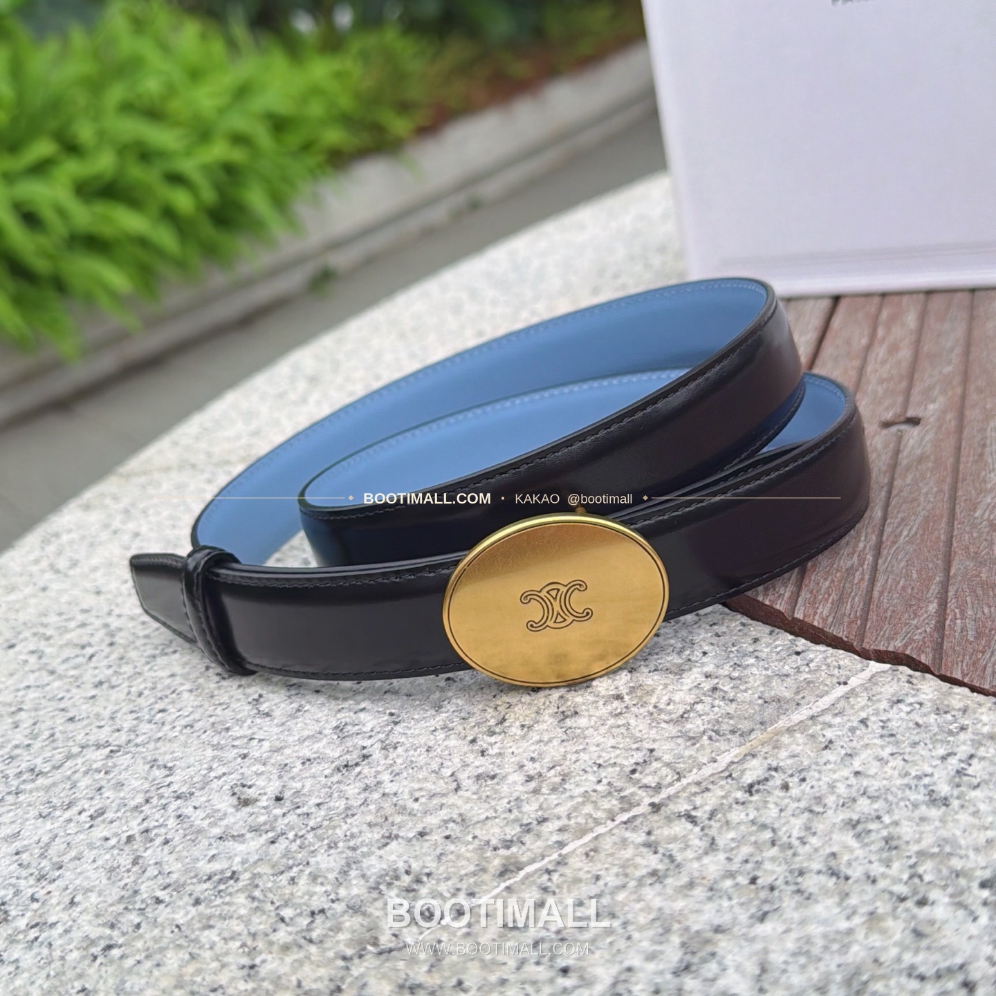 셀린느 카프스킨 로고 플로팅 버클 리버서블 벨트 Celine Calfskin Logo Floating Buckle Reversible Belt 2.5cm 2