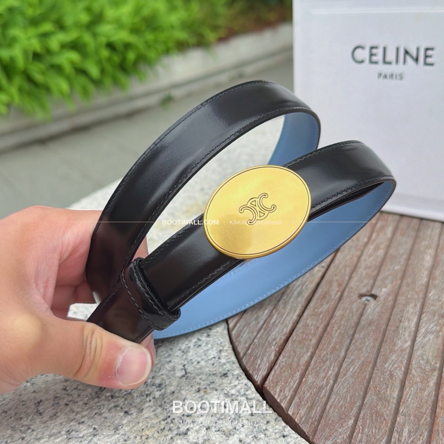 셀린느 카프스킨 로고 플로팅 버클 리버서블 벨트 Celine Calfskin Logo Floating Buckle Reversible Belt 2.5cm 3