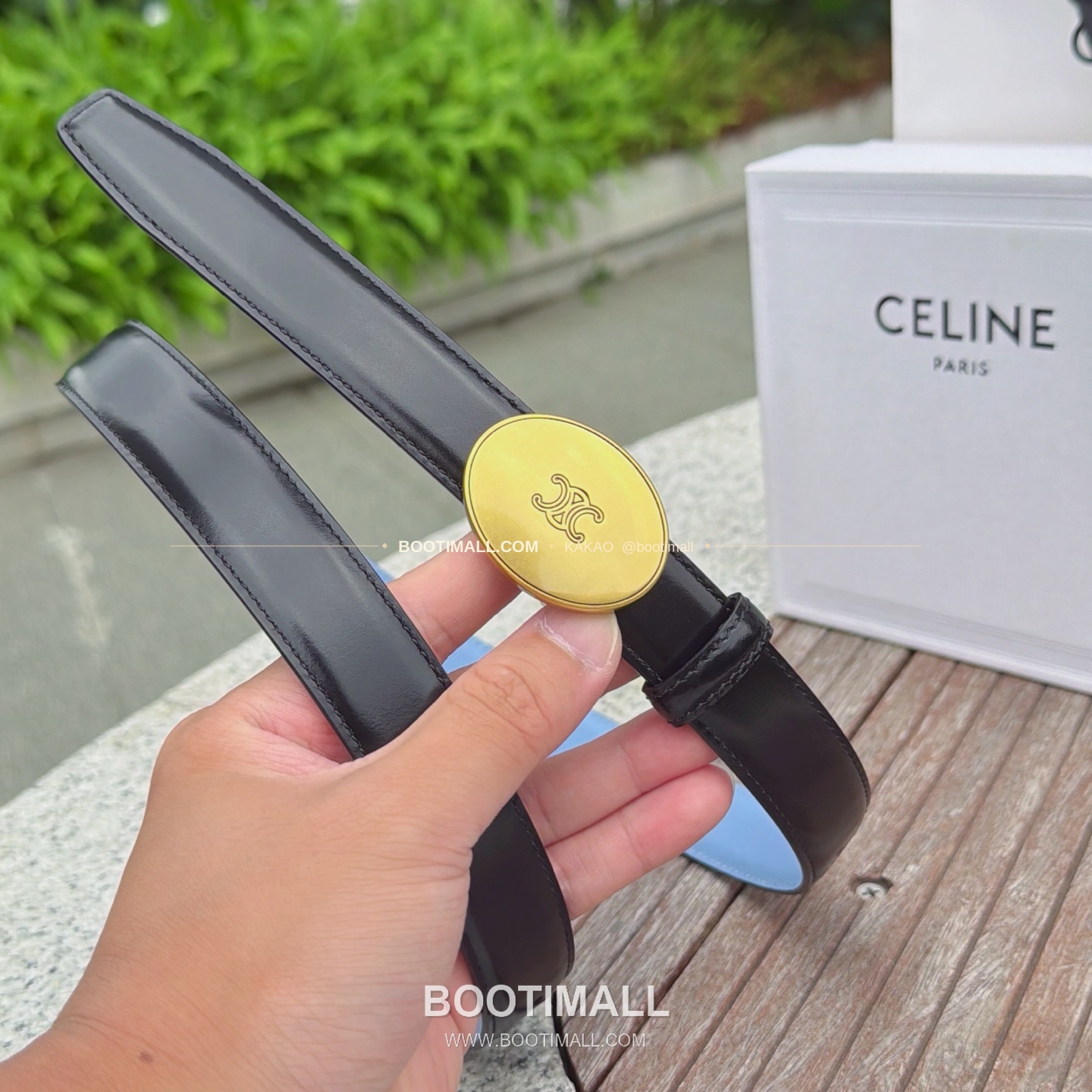 셀린느 카프스킨 로고 플로팅 버클 리버서블 벨트 Celine Calfskin Logo Floating Buckle Reversible Belt 2.5cm 4
