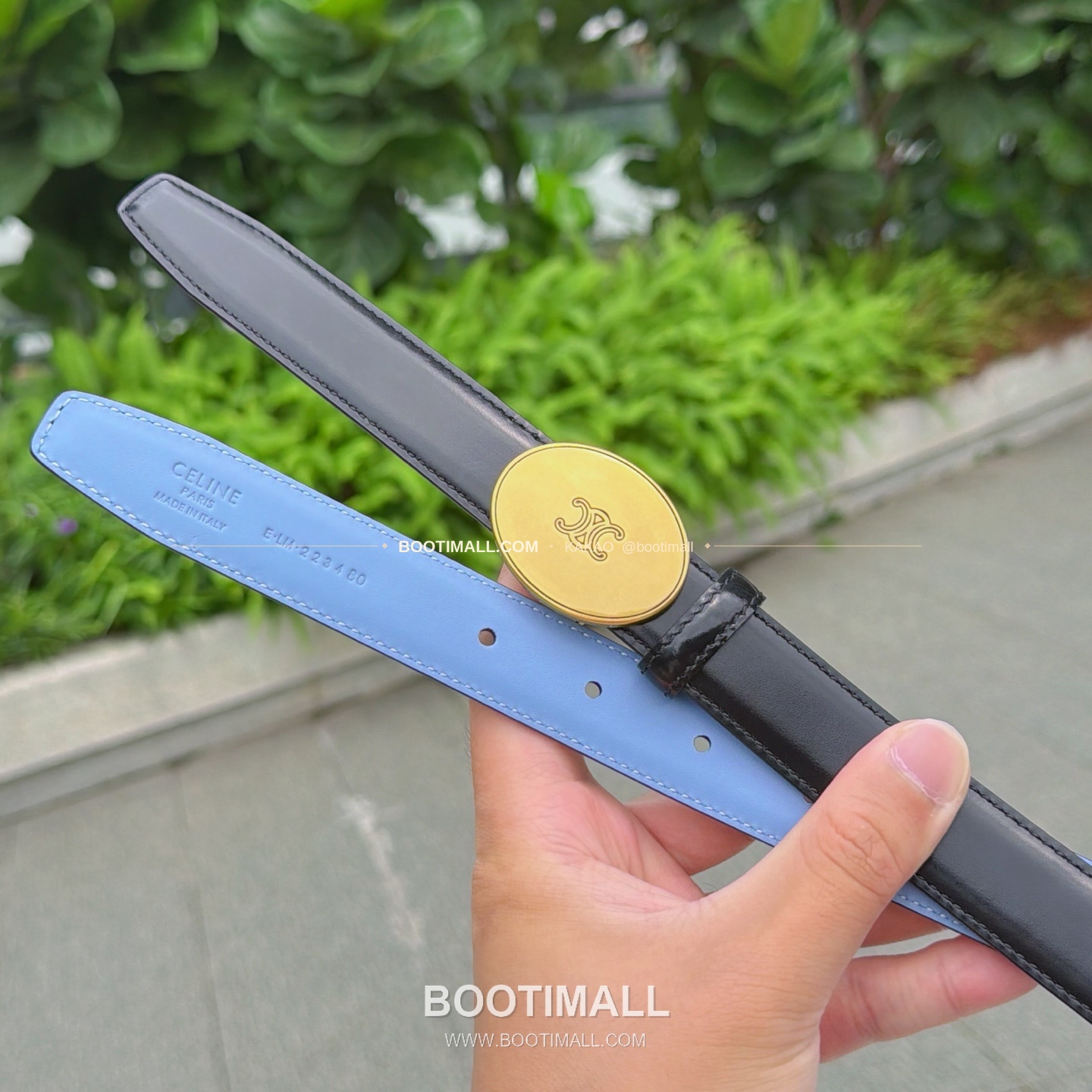 셀린느 카프스킨 로고 플로팅 버클 리버서블 벨트 Celine Calfskin Logo Floating Buckle Reversible Belt 2.5cm 5