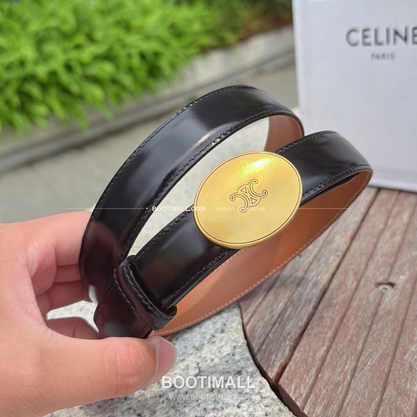 셀린느 카프스킨 로고 플로팅 버클 리버서블 벨트 Celine Calfskin Logo Floating Buckle Reversible Belt 2.5cm 3