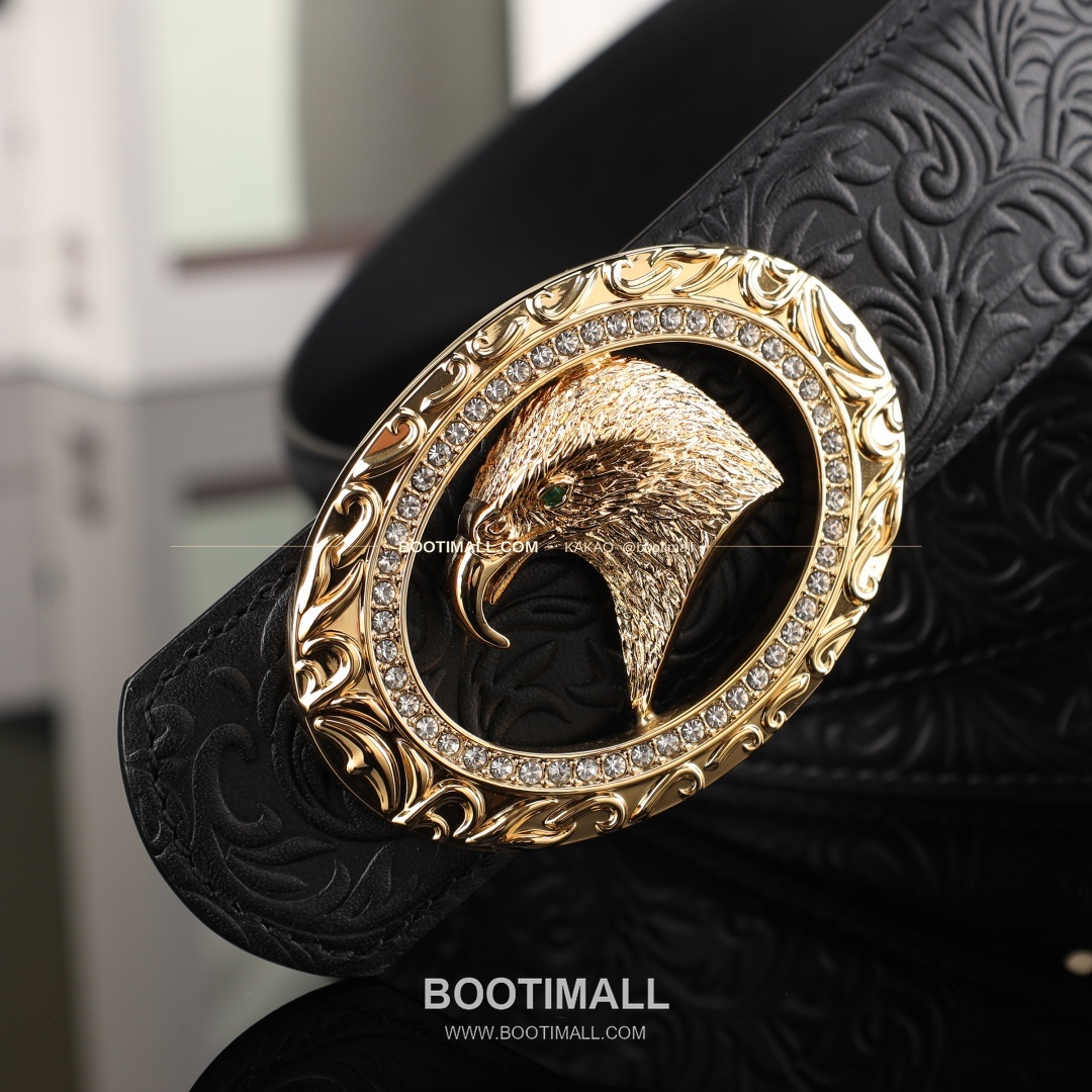 스테판 카프스킨 플레이트 버클 리버서블 벨트 Stephan Calfskin Plate Buckle Reversible Belt 3.8cm 7