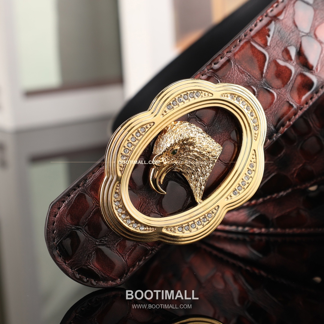 스테판 카프스킨 플레이트 버클 리버서블 벨트 Stephan Calfskin Plate Buckle Reversible Belt 3.8cm 7