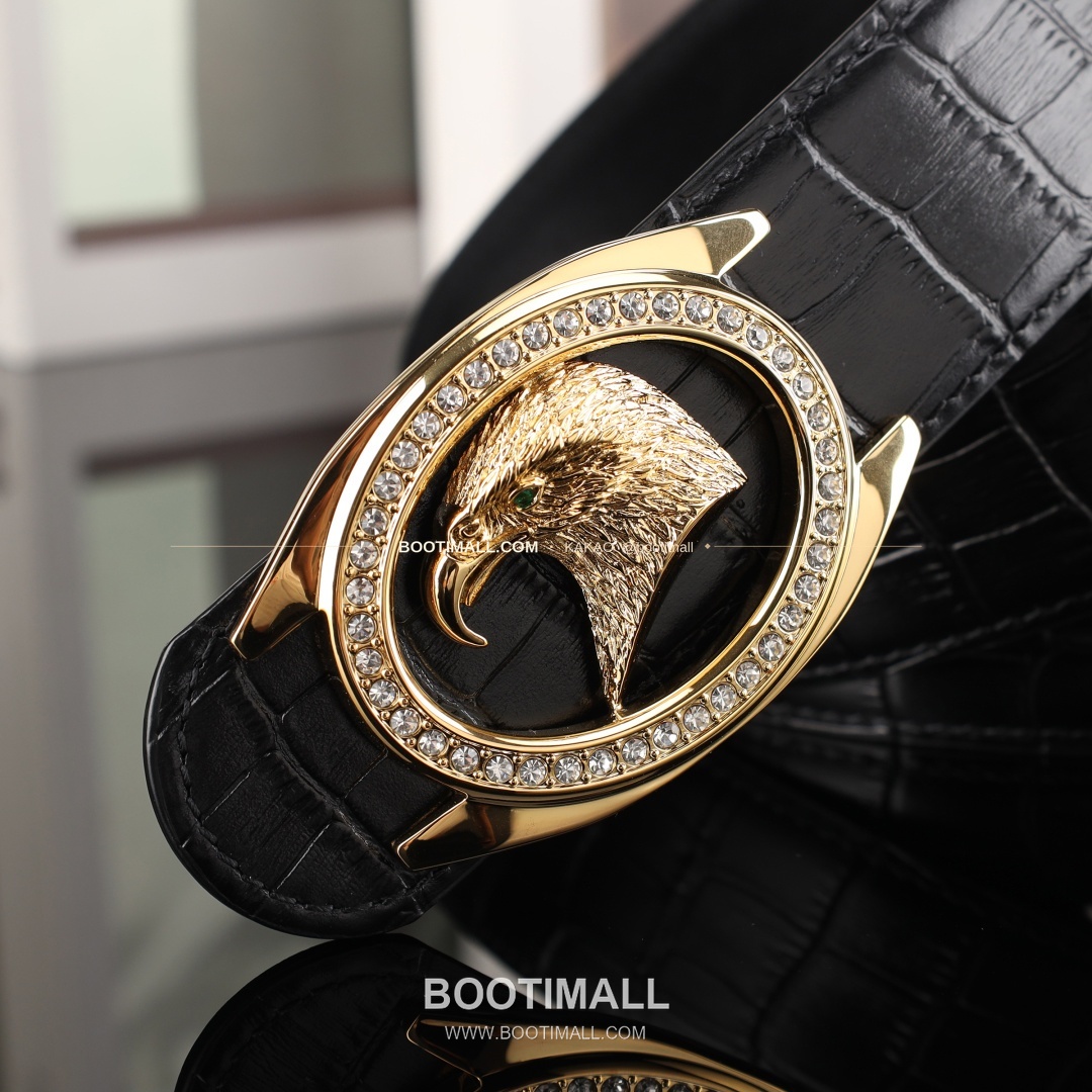 스테판 카프스킨 플레이트 버클 리버서블 벨트 Stephan Calfskin Plate Buckle Reversible Belt 3.8cm 9