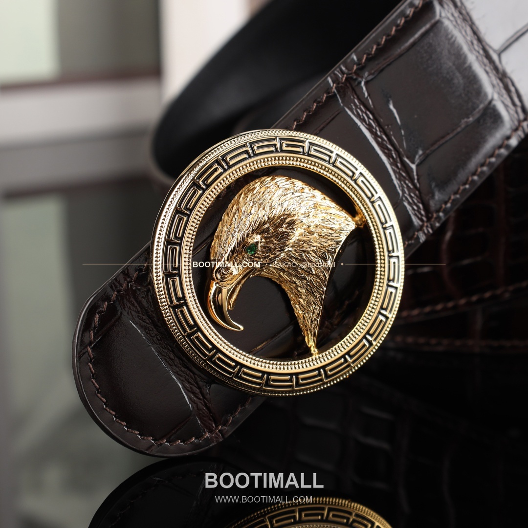 스테판 카프스킨 플레이트 버클 리버서블 벨트 Stephan Calfskin Plate Buckle Reversible Belt 3.8cm 6