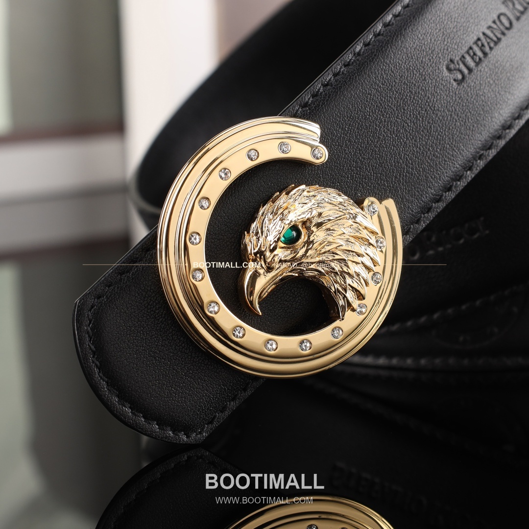 스테판 카프스킨 플레이트 버클 리버서블 벨트 Stephan Calfskin Plate Buckle Reversible Belt 3.8cm 7