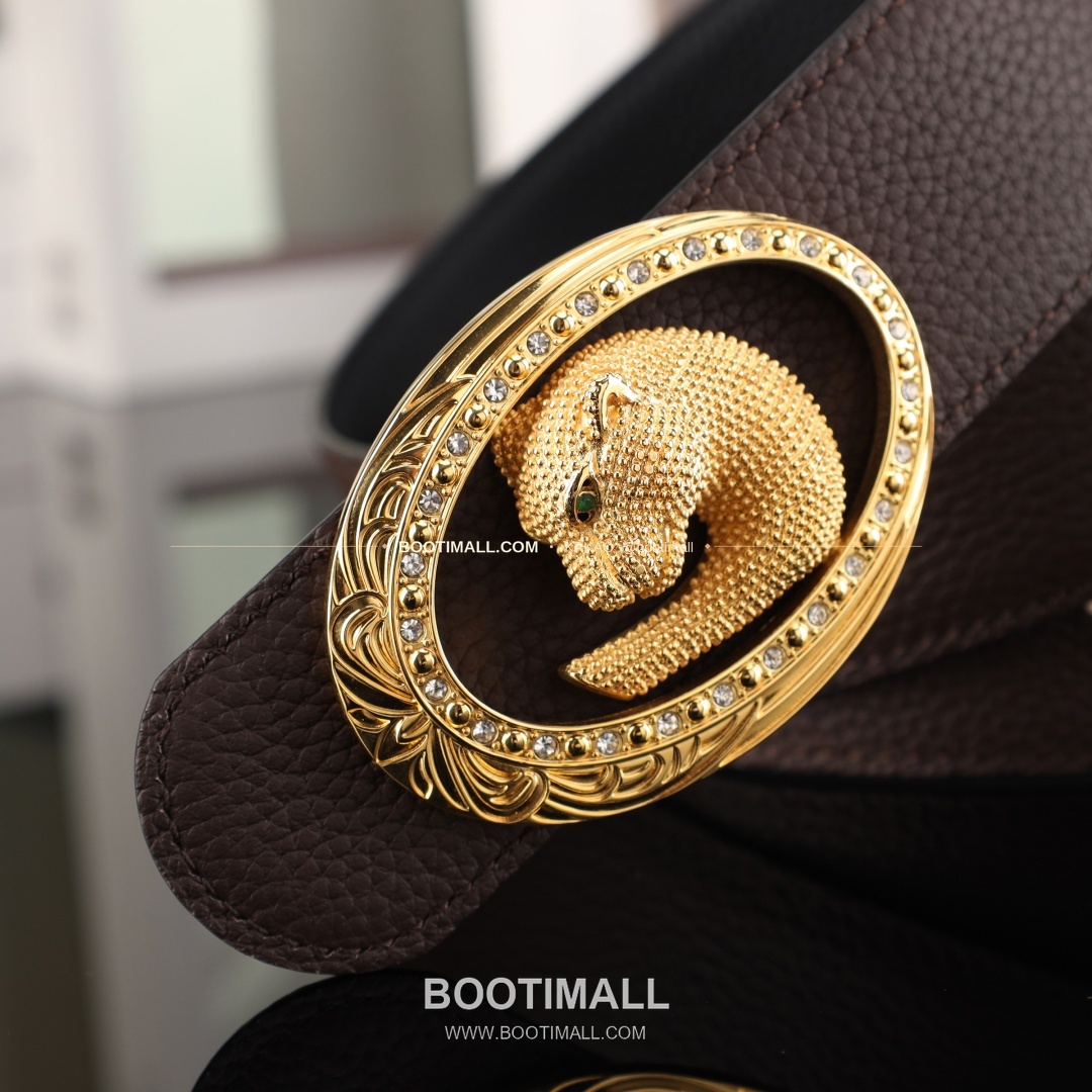 스테판 카프스킨 플레이트 버클 리버서블 벨트 Stephan Calfskin Plate Buckle Reversible Belt 3.8cm 7