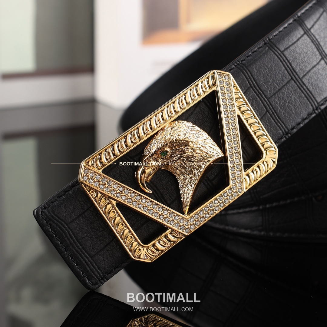 스테판 카프스킨 플레이트 버클 리버서블 벨트 Stephan Calfskin Plate Buckle Reversible Belt 3.8cm 7