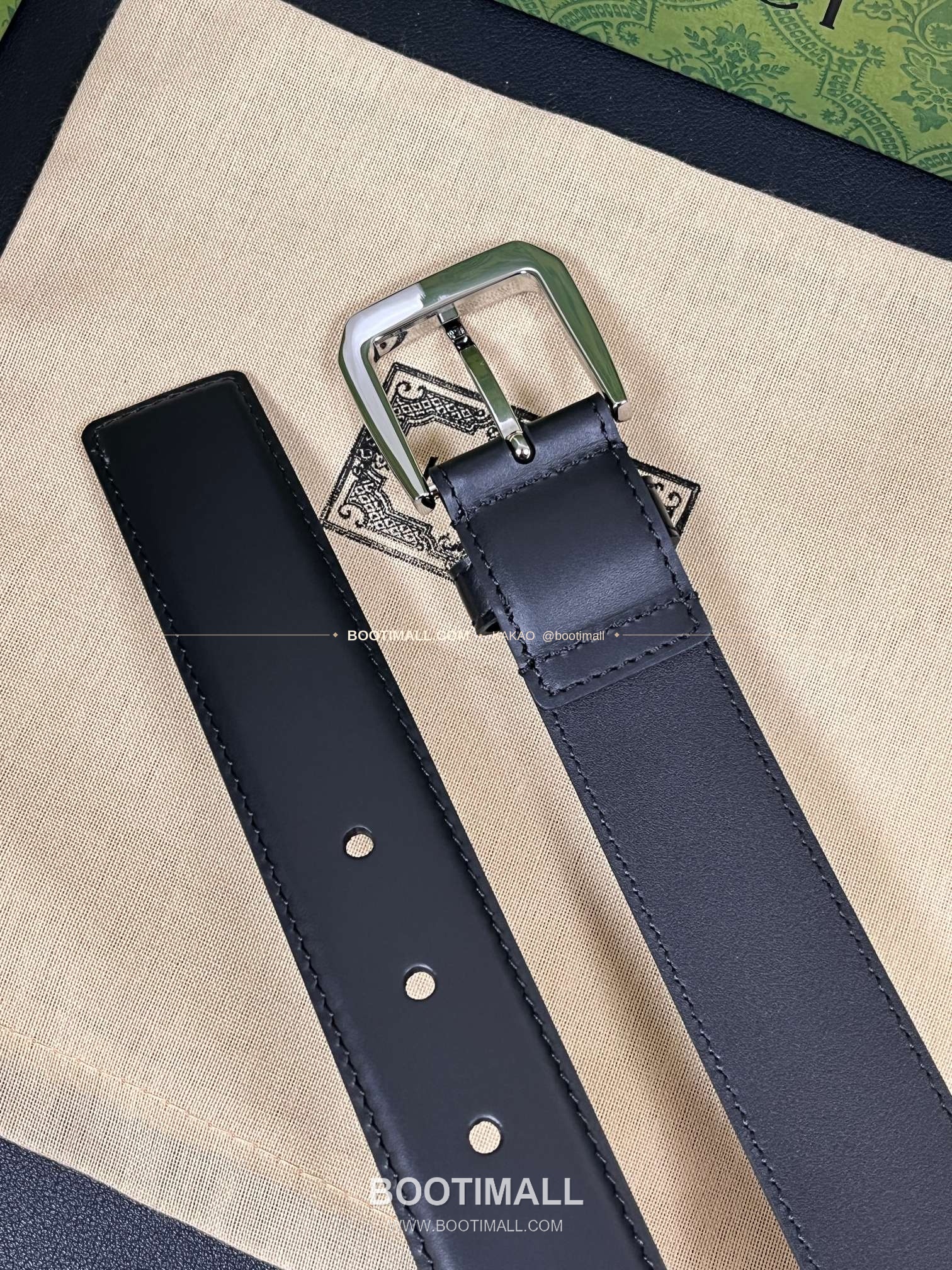 구찌 카프스킨 G 핀버클 블랙 벨트 Gucci Calfskin G Pin Buckle Black Belt 3.5cm 2