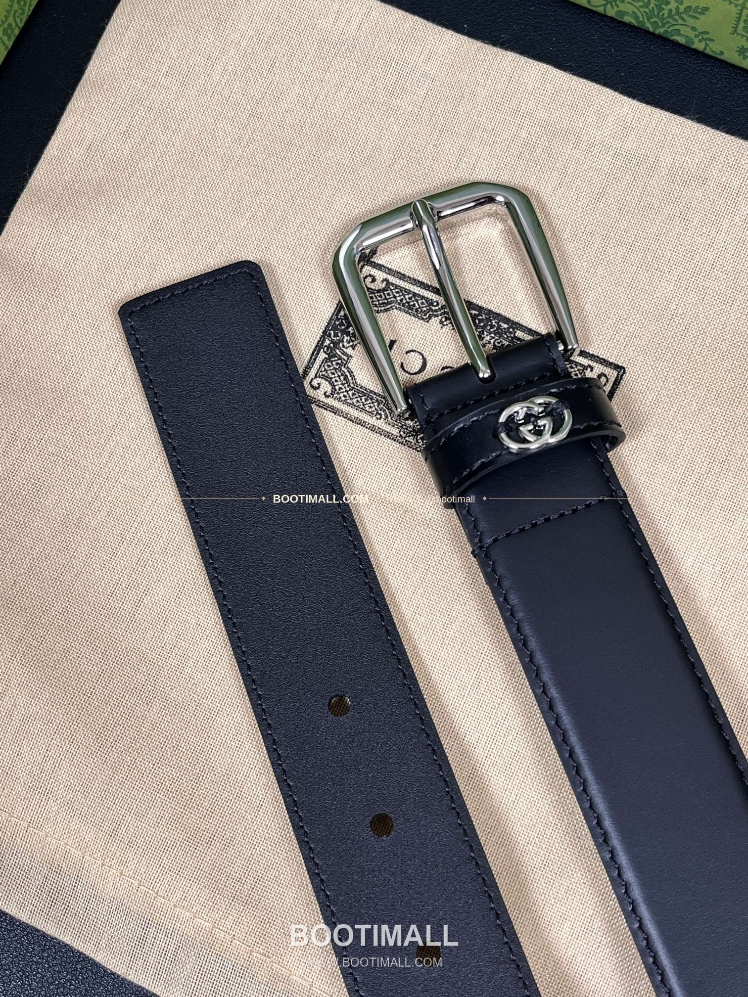 구찌 카프스킨 G 핀버클 블랙 벨트 Gucci Calfskin G Pin Buckle Black Belt 3.5cm 3