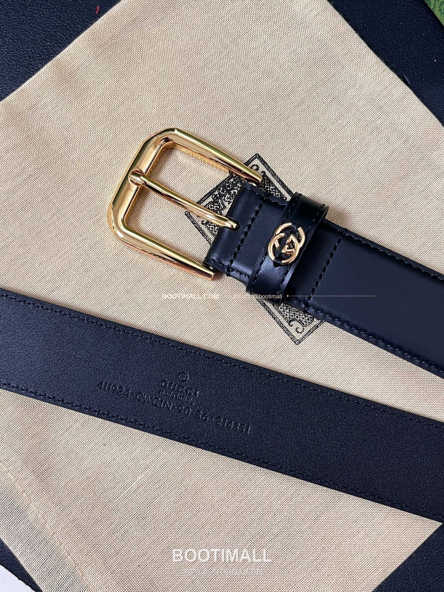 구찌 카프스킨 G 핀버클 블랙 벨트 Gucci Calfskin G Pin Buckle Black Belt 3.5cm 1