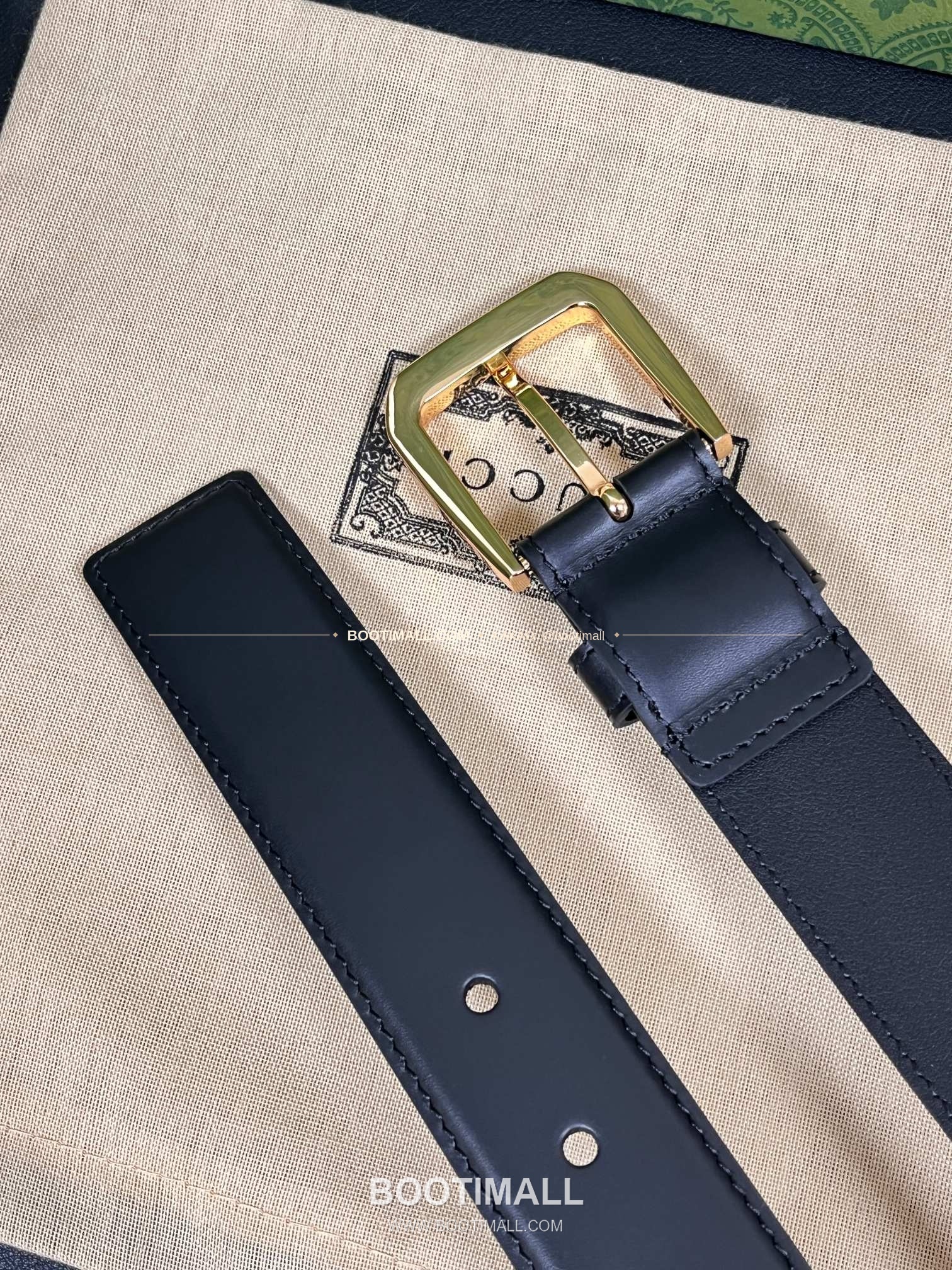 구찌 카프스킨 G 핀버클 블랙 벨트 Gucci Calfskin G Pin Buckle Black Belt 3.5cm 2