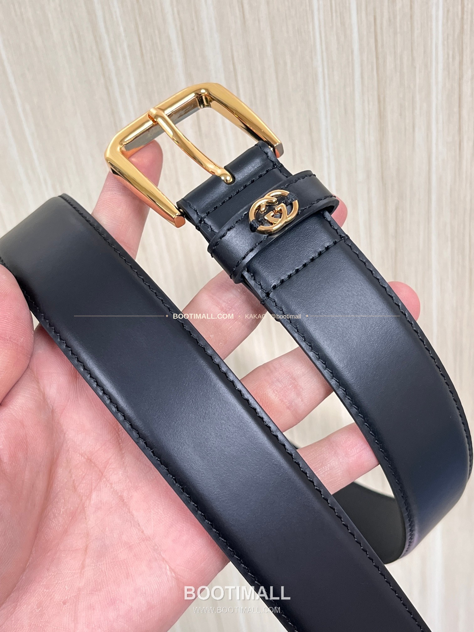 구찌 카프스킨 G 핀버클 블랙 벨트 Gucci Calfskin G Pin Buckle Black Belt 3.5cm 4