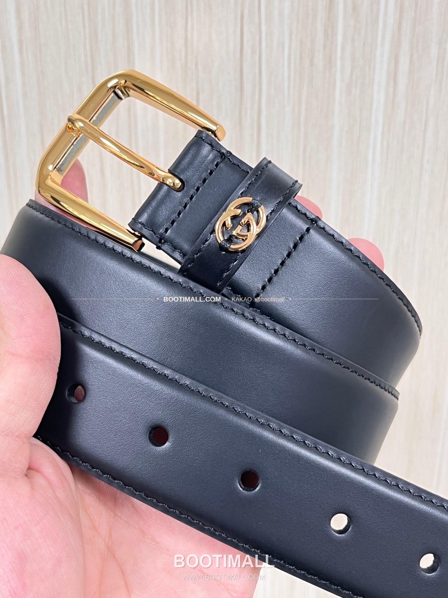 구찌 카프스킨 G 핀버클 블랙 벨트 Gucci Calfskin G Pin Buckle Black Belt 3.5cm 5