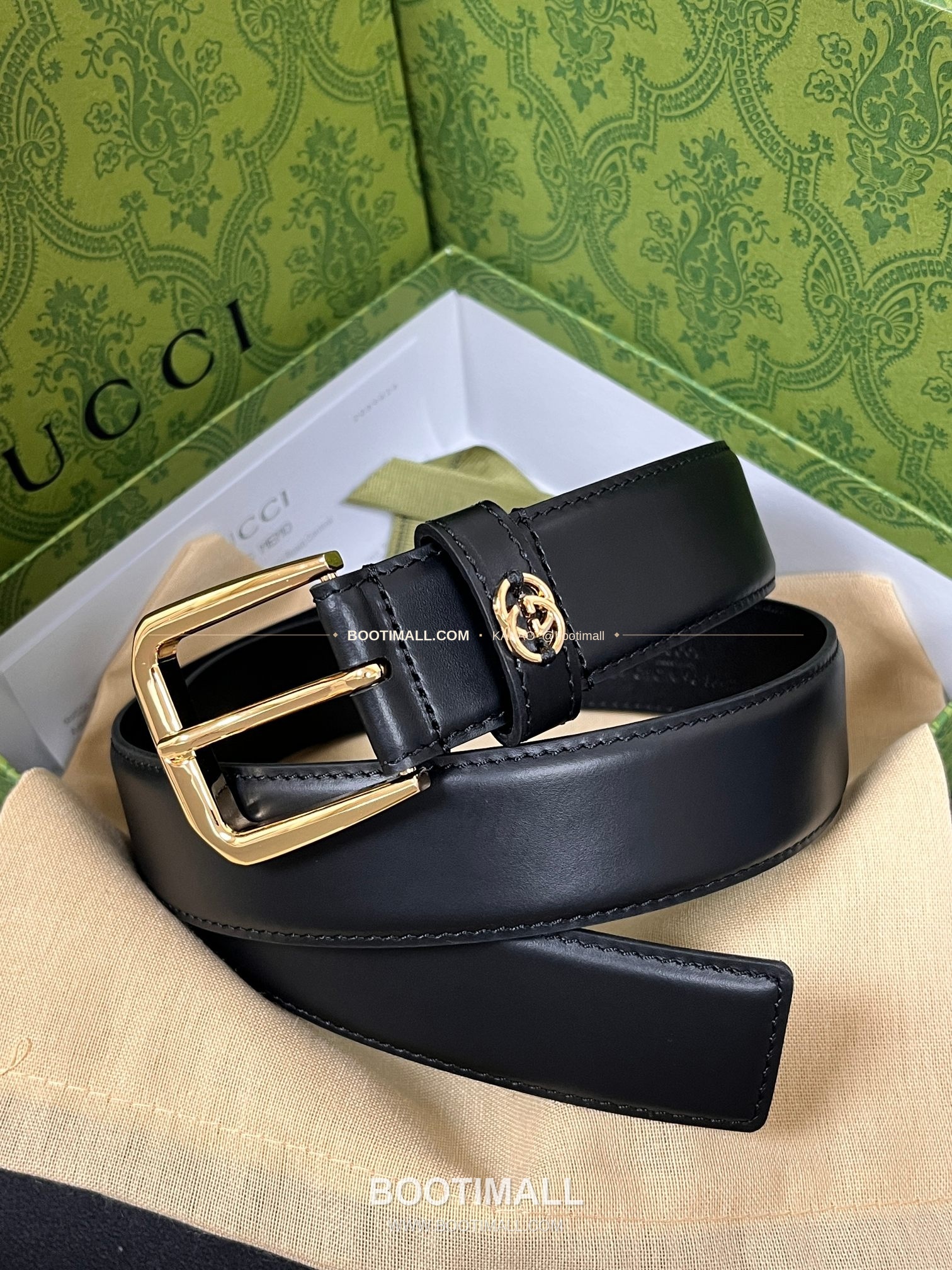 구찌 카프스킨 G 핀버클 블랙 벨트 Gucci Calfskin G Pin Buckle Black Belt 3.5cm 6