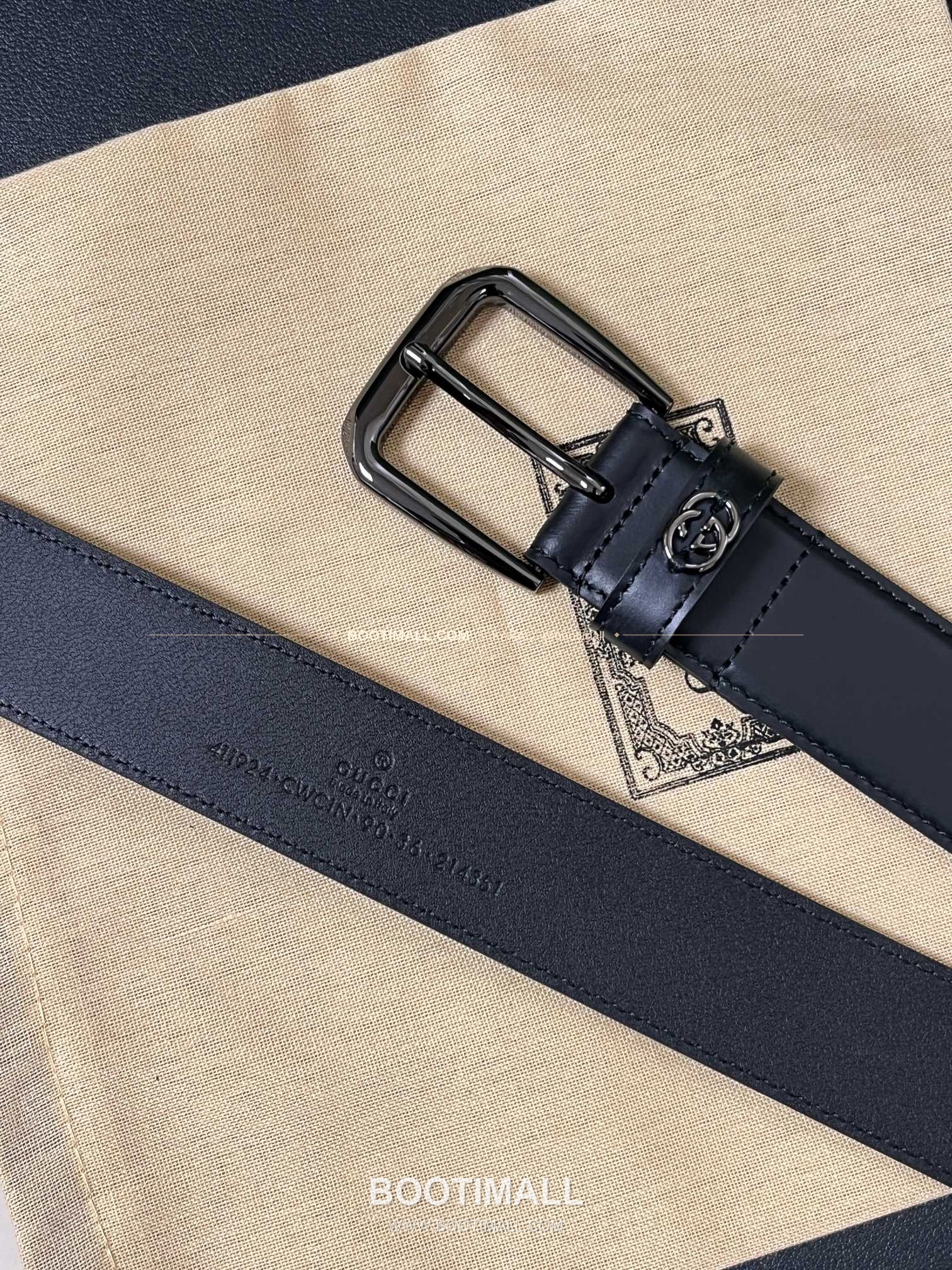 구찌 카프스킨 G 핀버클 블랙 벨트 Gucci Calfskin G Pin Buckle Black Belt 3.5cm 1
