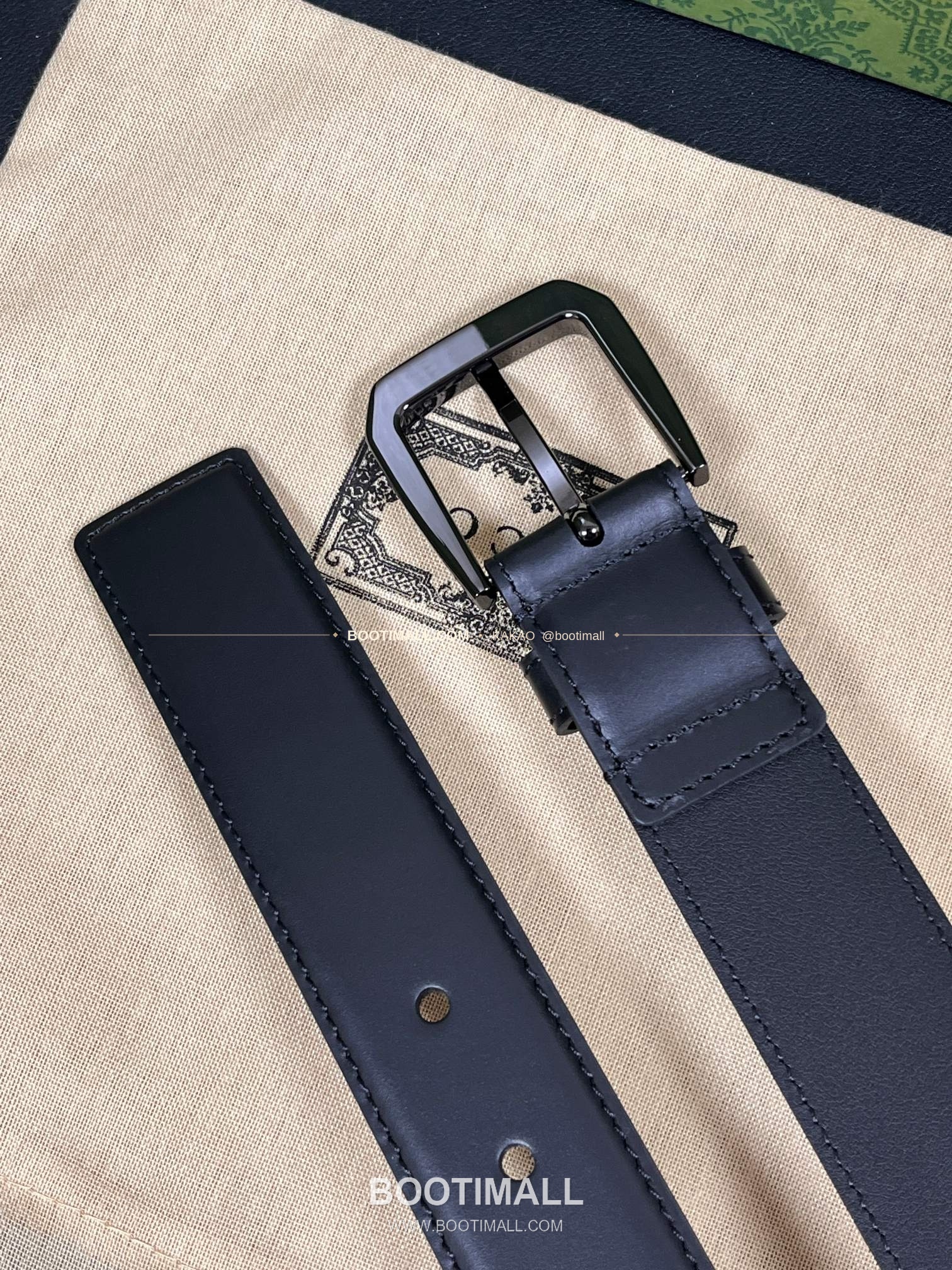 구찌 카프스킨 G 핀버클 블랙 벨트 Gucci Calfskin G Pin Buckle Black Belt 3.5cm 2