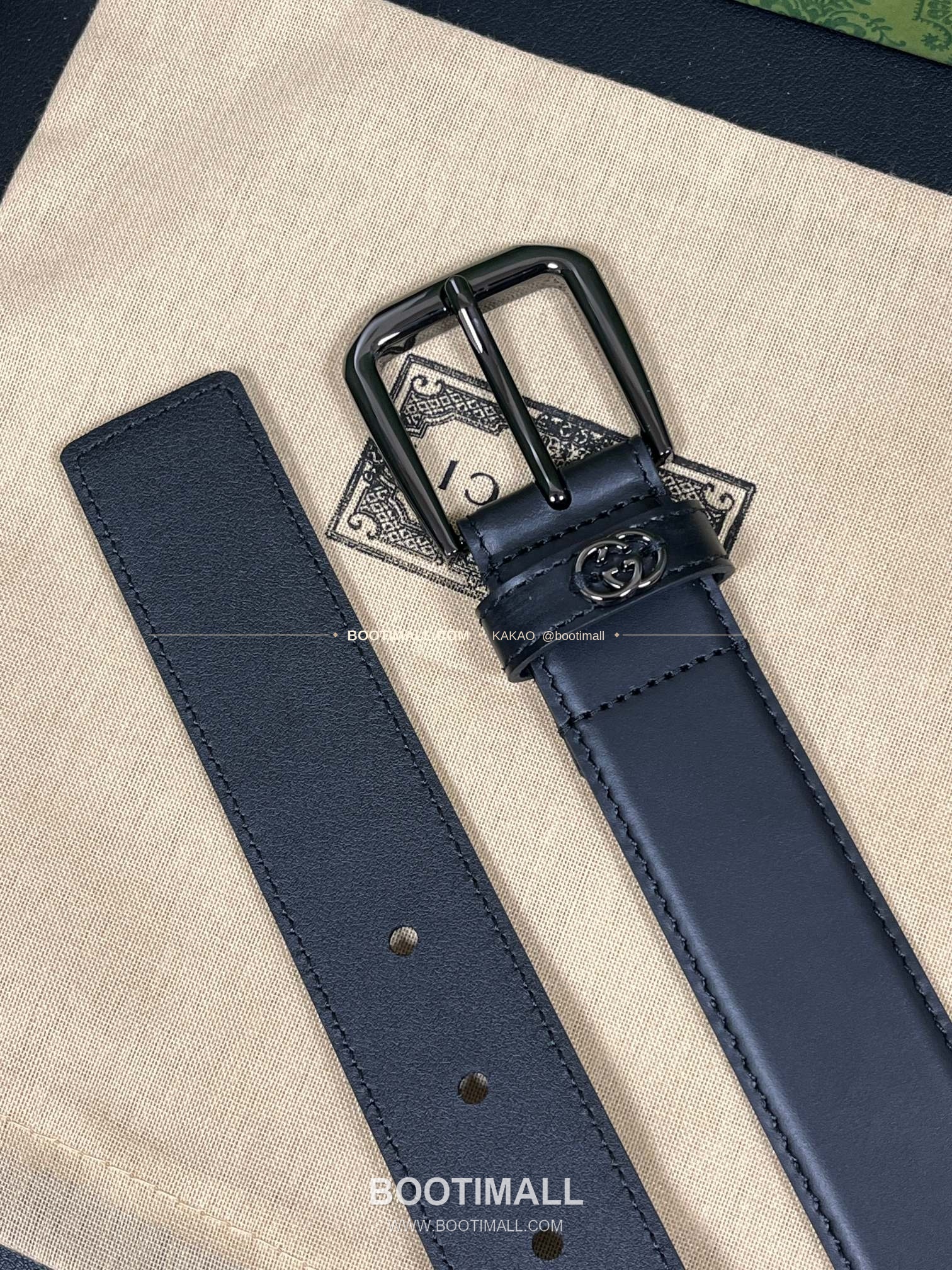구찌 카프스킨 G 핀버클 블랙 벨트 Gucci Calfskin G Pin Buckle Black Belt 3.5cm 3