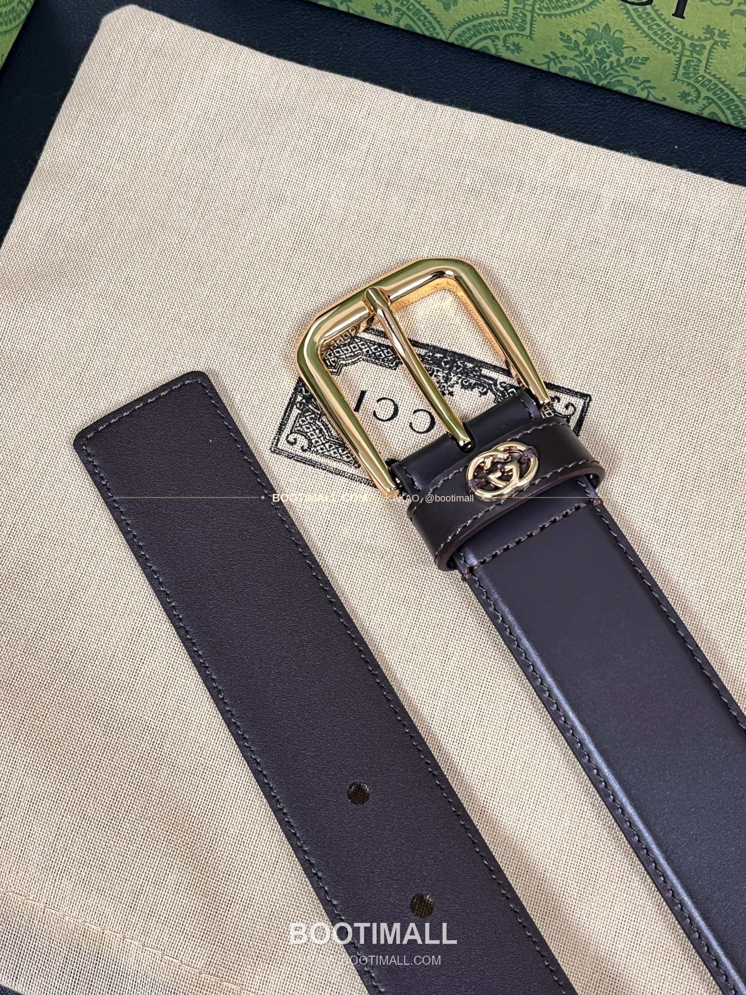 구찌 카프스킨 G 핀버클 엠보스 블랙 벨트 Gucci Calfskin G Pin Buckle Embossed Black Belt 3.5cm 4