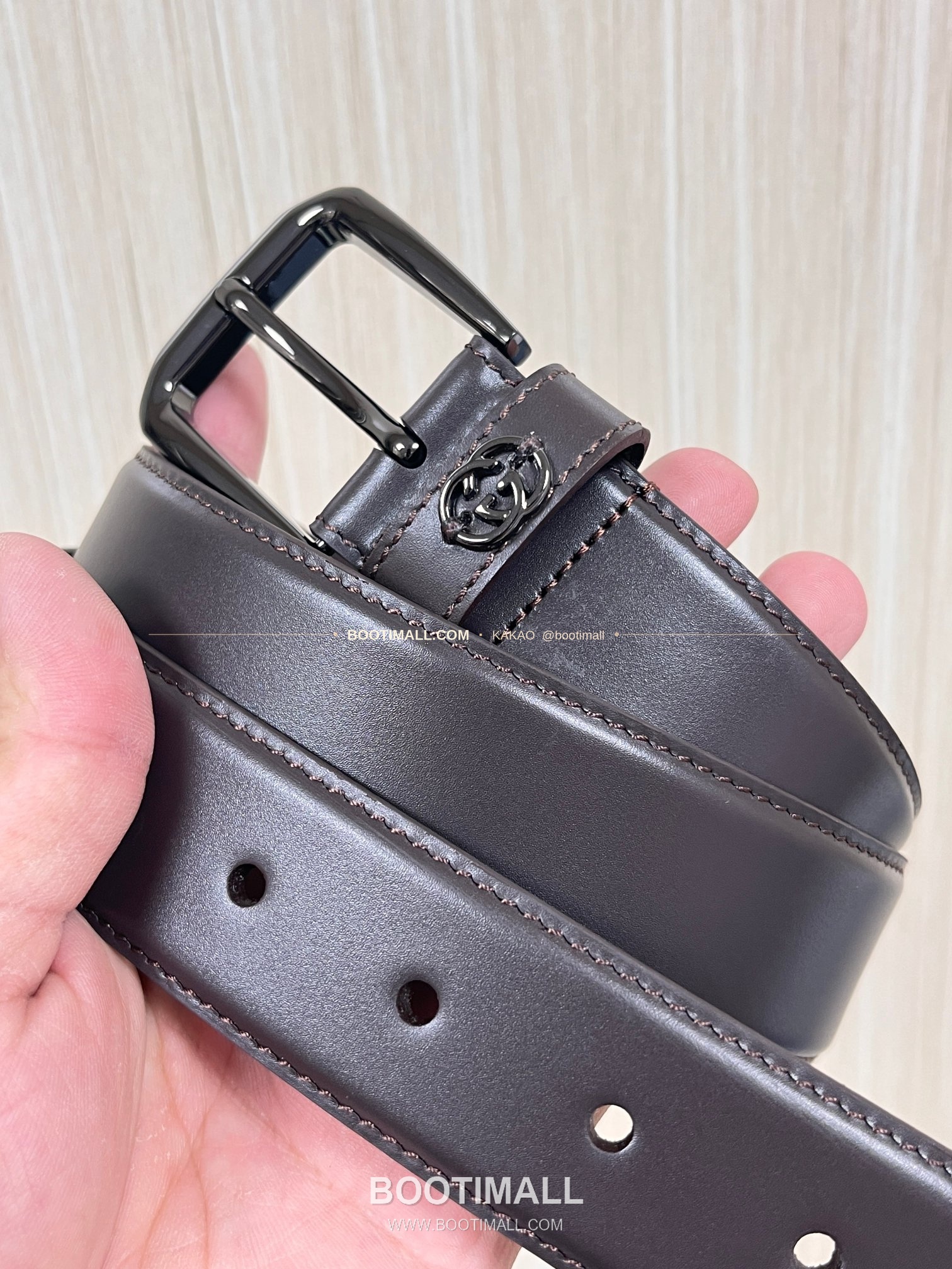구찌 카프스킨 G 핀버클 엠보스 블랙 벨트 Gucci Calfskin G Pin Buckle Embossed Black Belt 3.5cm 2