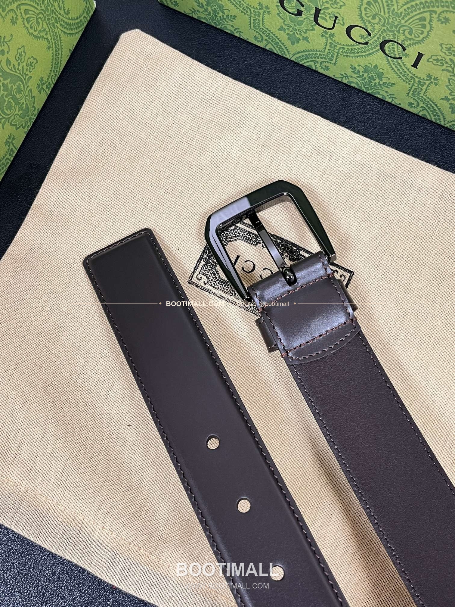 구찌 카프스킨 G 핀버클 엠보스 블랙 벨트 Gucci Calfskin G Pin Buckle Embossed Black Belt 3.5cm 5