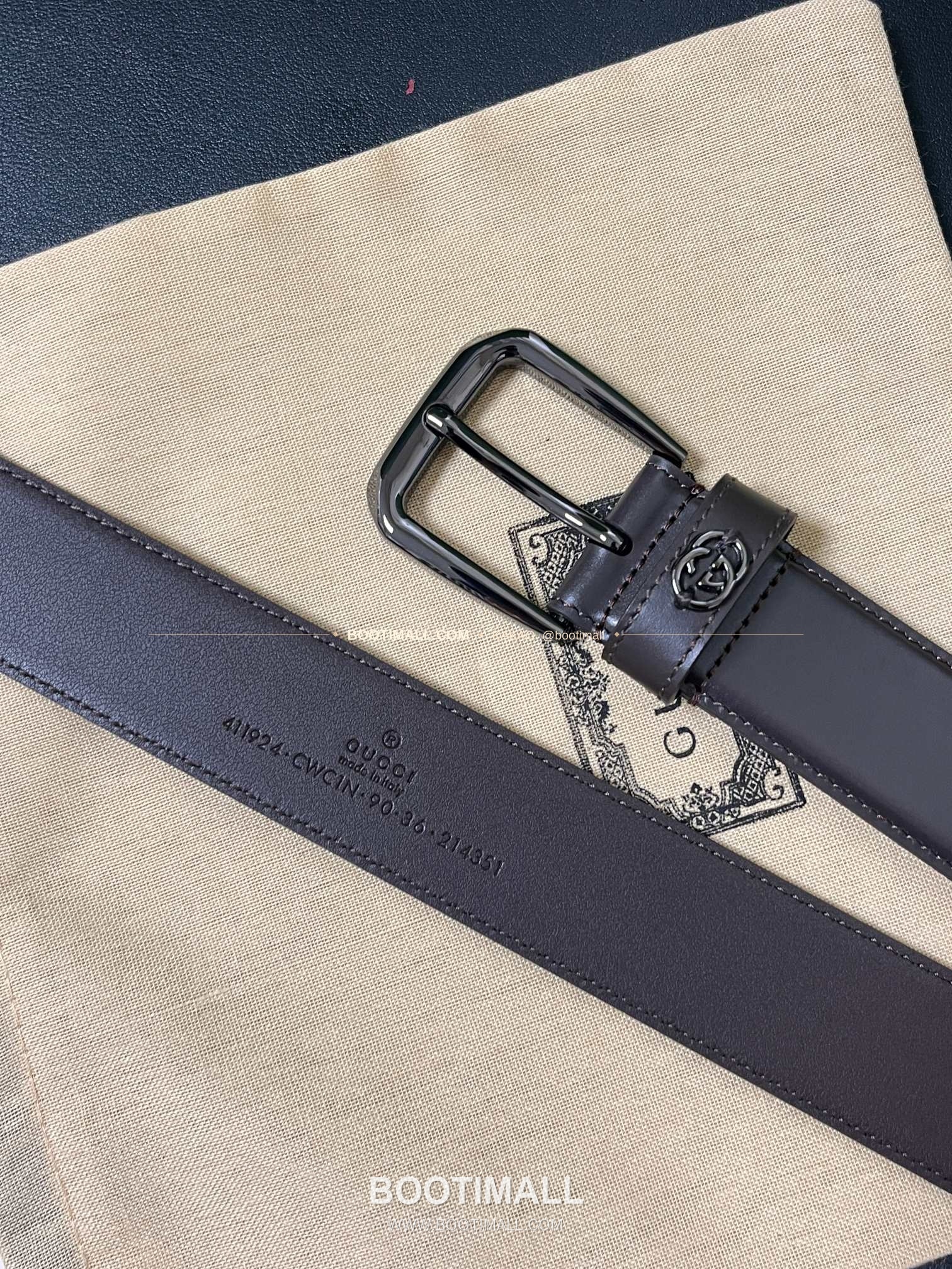 구찌 카프스킨 G 핀버클 엠보스 블랙 벨트 Gucci Calfskin G Pin Buckle Embossed Black Belt 3.5cm 6
