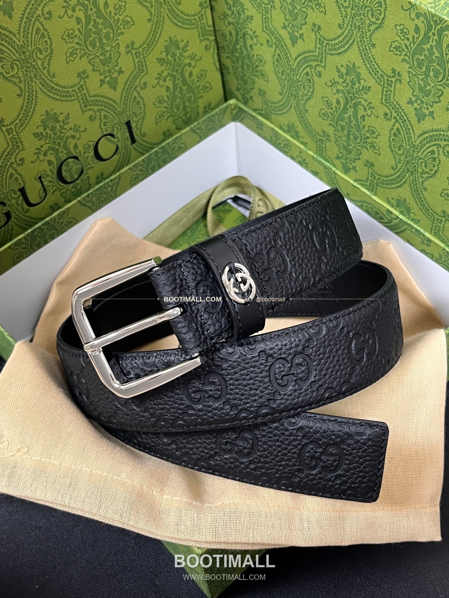 구찌 리치드 카프스킨 G 핀버클 블랙 벨트 Gucci Grained Calfskin G Pin Buckle Black Belt 3.5cm 1